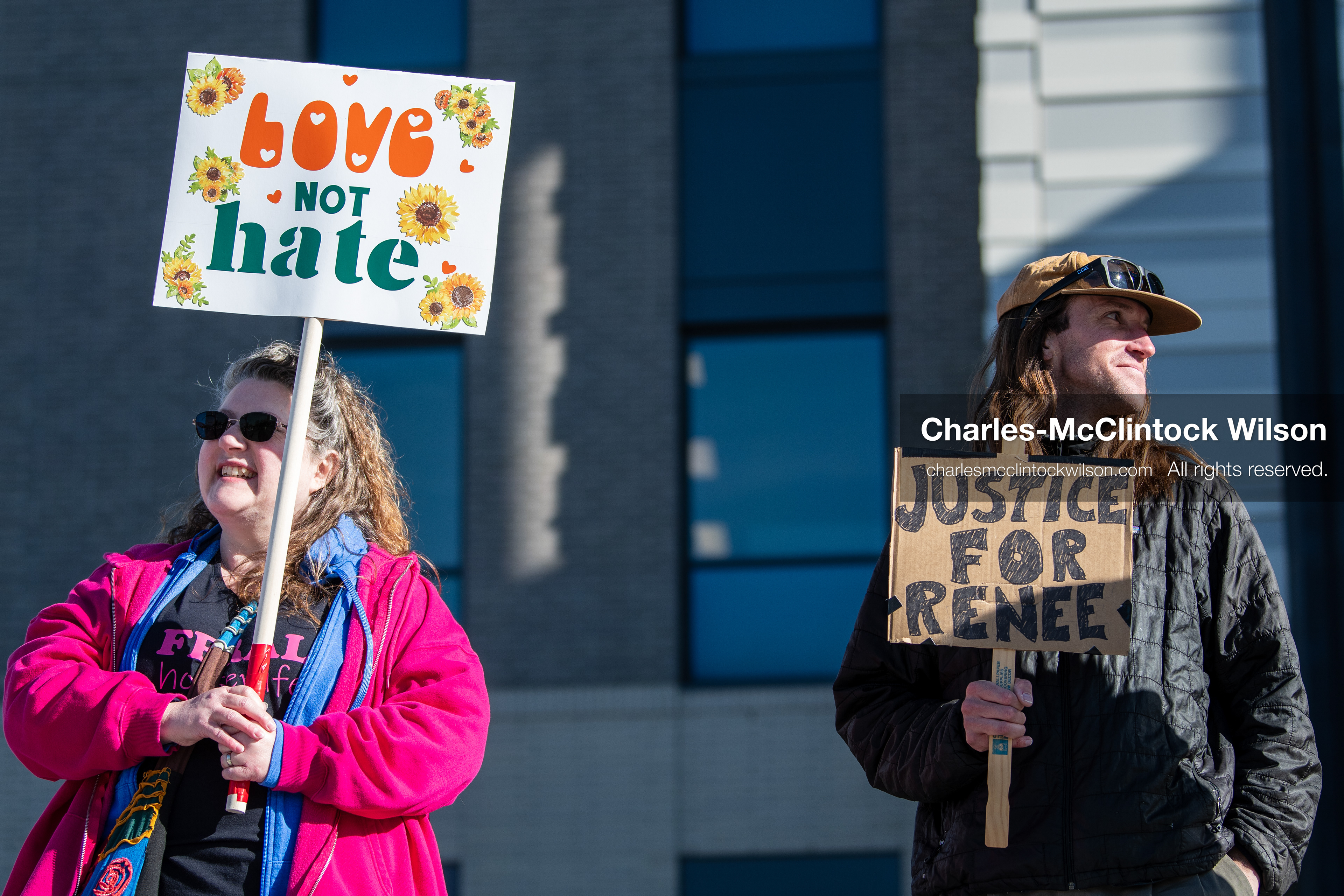  January 20, 2026, Provo, Utah, USA: Protesters gather outside Provo City Hall during the Free America Walkout protest in Provo, Utah, on January 20, 2026. Demonstrators held signs calling for justice, immigration reform, and an end to detention practices. (Credit Image: © Charles-McClintock Wilson/ZUMA Press Wire)