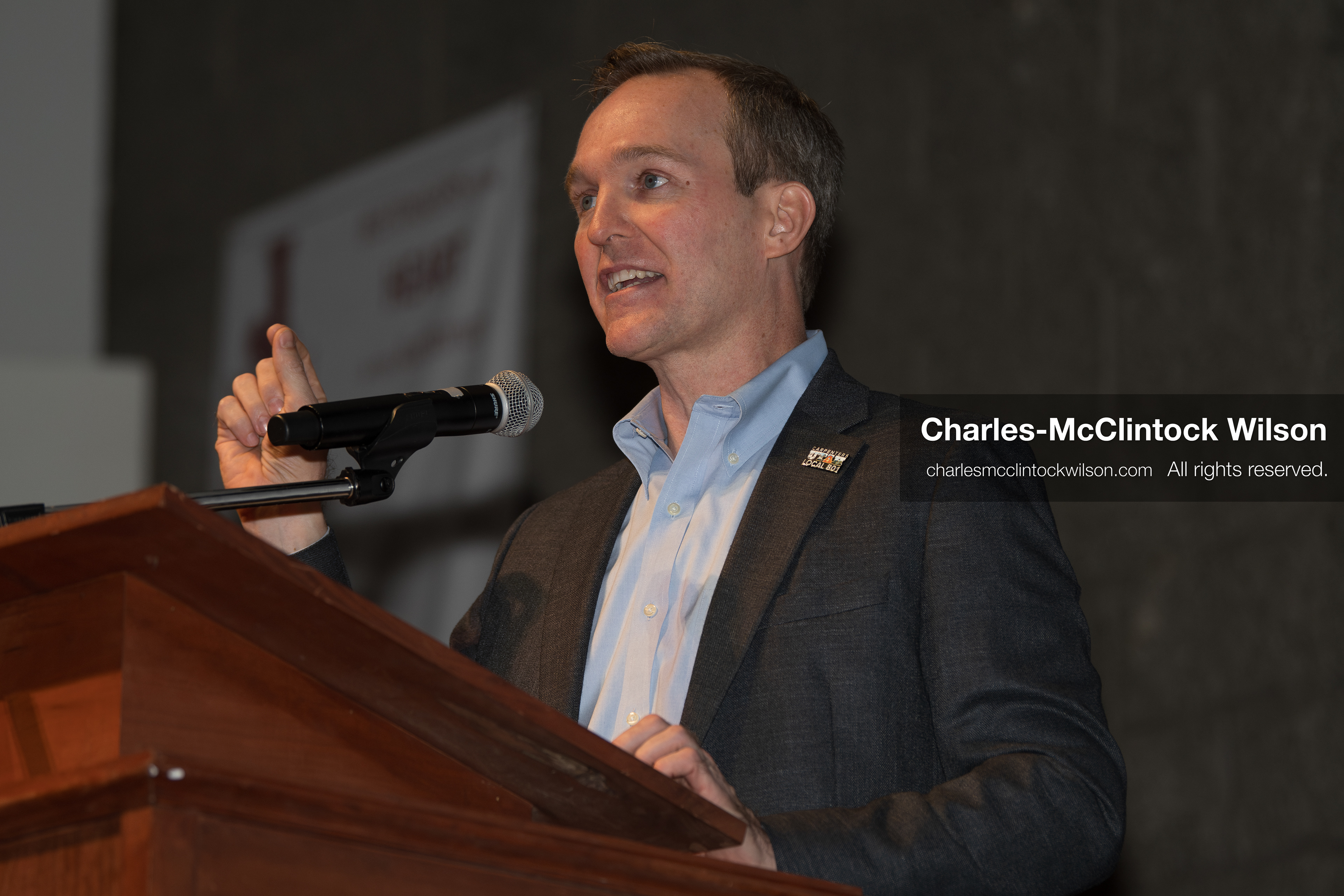 April 25, 2026, Sandy, Utah, USA: BEN MCADAMS, a former U.S. Representative and a candidate for the Democratic nomination in Utah's 1st Congressional District, speaks during the 2026 Utah Democratic Convention at Jordan High School in Sandy. (Credit Image: © Charles-McClintock Wilson/ZUMA Press Wire)