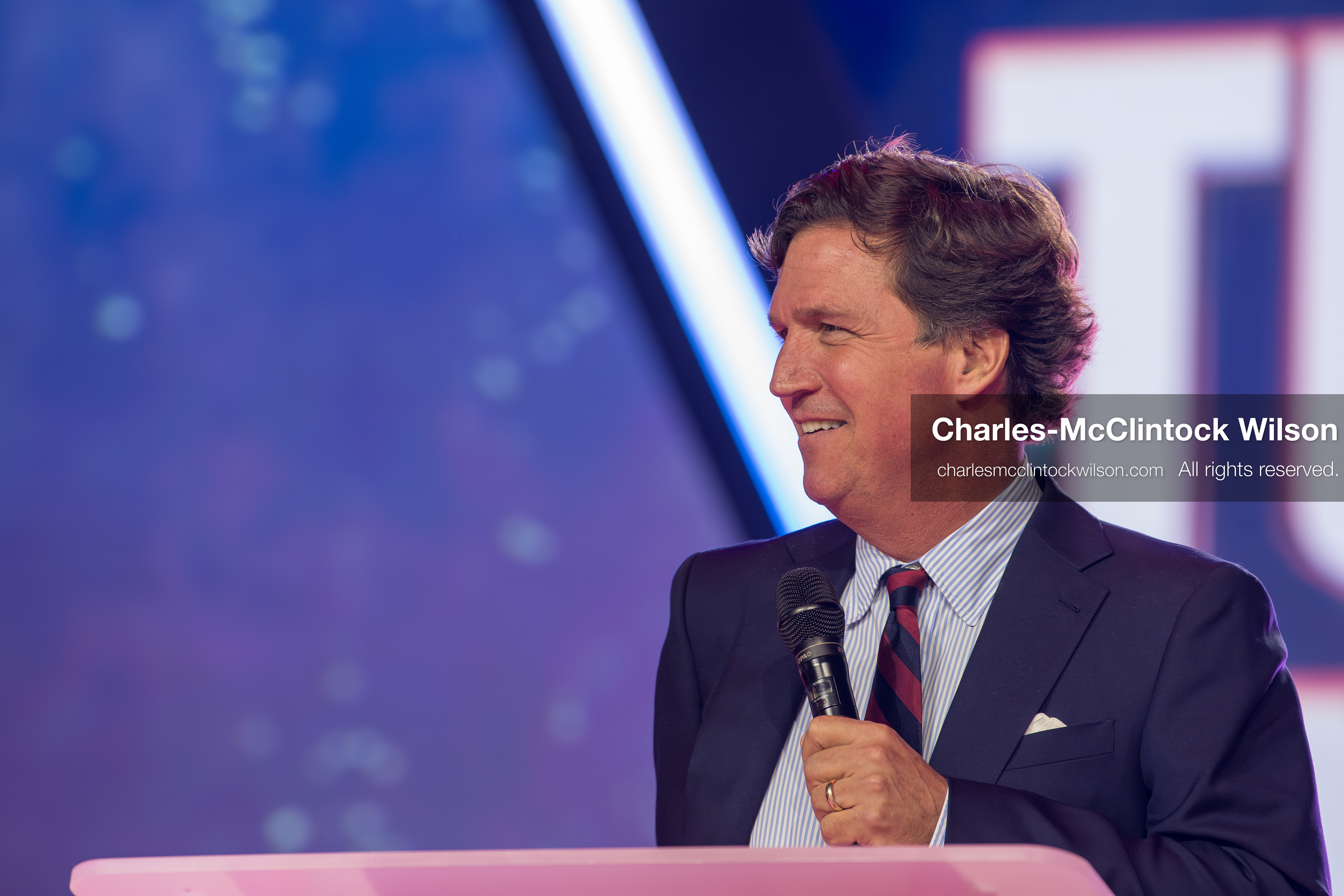 December 18, 2025, Phoenix, Arizona, USA: Tucker Carlson speaks on Day One of Turning Point USA’s AmericaFest 2025 at the Phoenix Convention Center in Phoenix, Arizona.   (Credit Image: © Charles‑McClintock Wilson/ZUMA Press Wire)