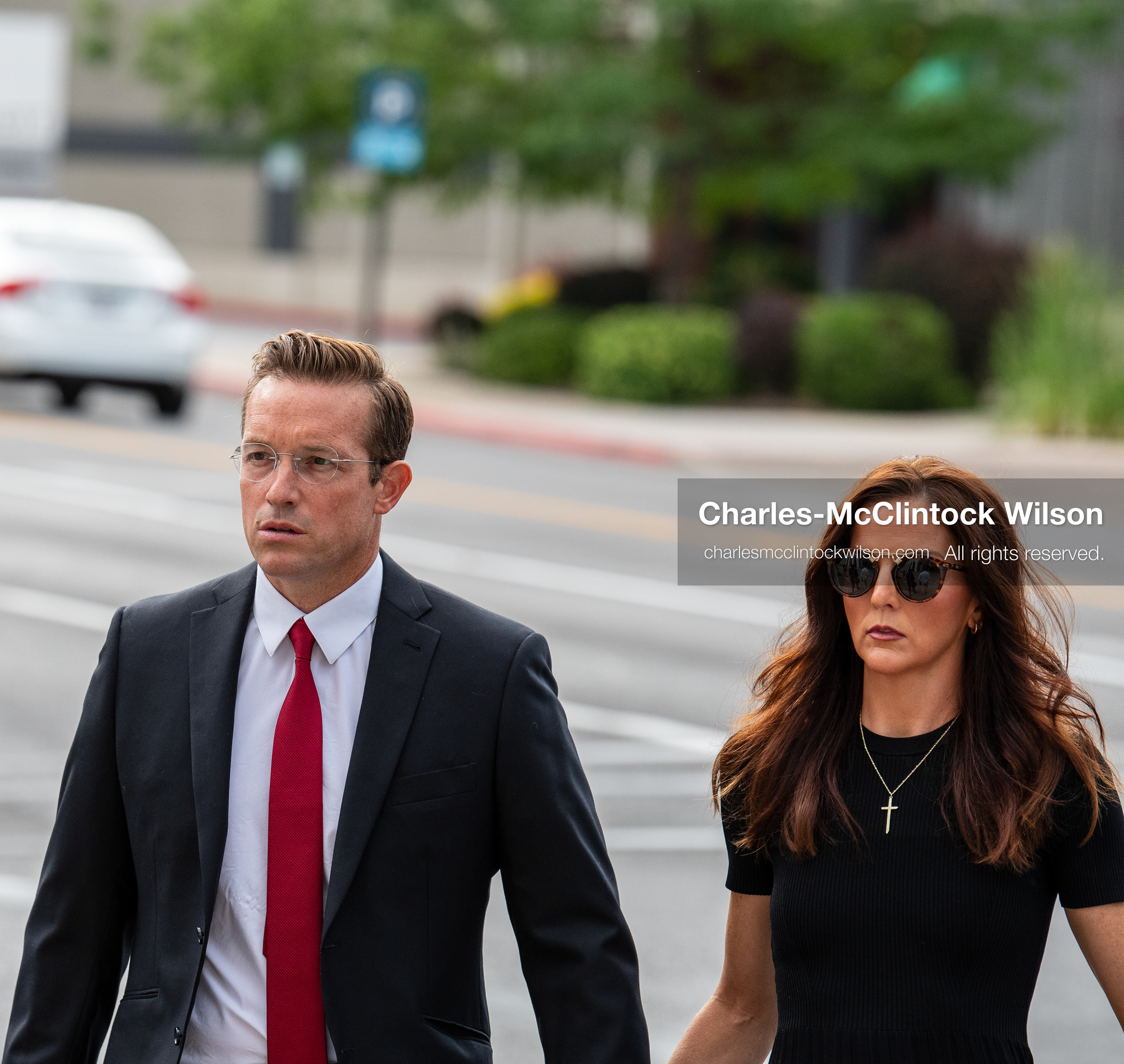 July 10, 2026, Provo, Utah, USA: BENNY JOHNSON and his wife, KATE JOHNSON, walk outside the Fourth District Court in Provo, Utah, during the fifth day of the preliminary hearing in the Tyler Robinson case. (Credit Image: © Charles-McClintock Wilson/ZUMA Press Wire)