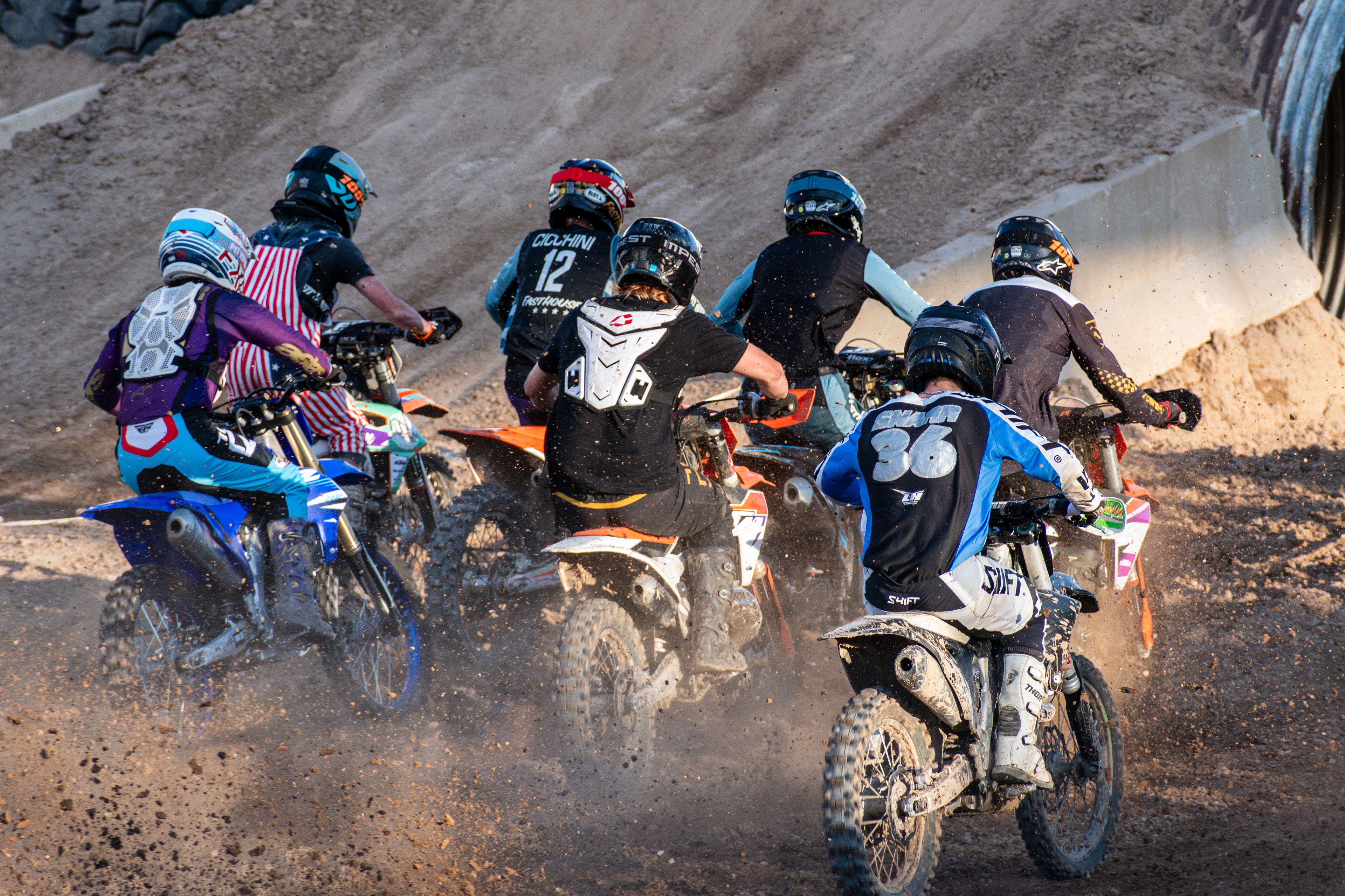 Nephi, Utah – June 28, 2025: A motocross rider competes during the Juab Xtreme Racing event at Juab County Fairgrounds.