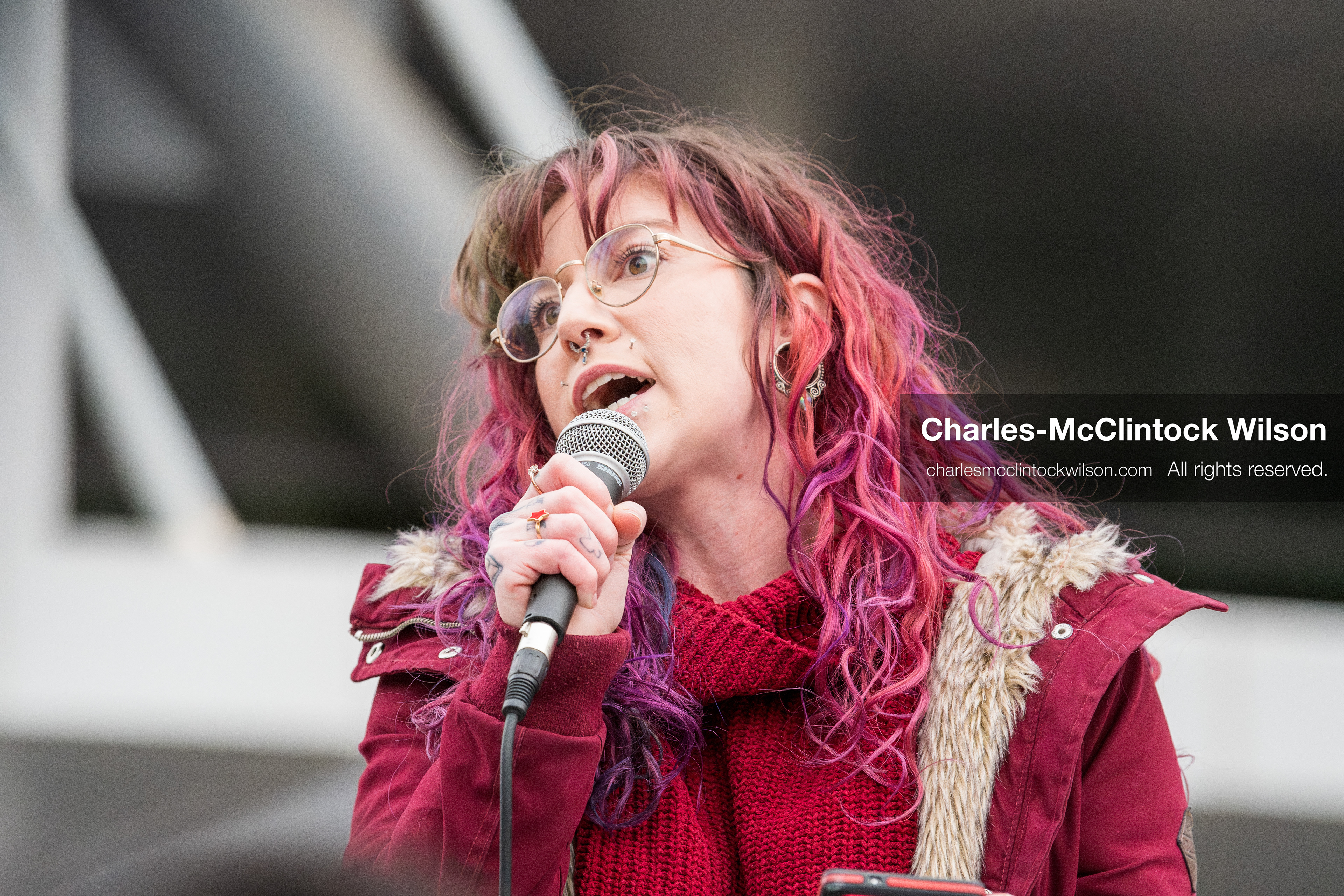 January 3, 2026, Salt Lake City, Utah, USA: A speaker addresses demonstrators during a protest against US military action in Venezuela outside the Wallace Federal Building in Salt Lake City, Utah. The protest was part of a nationwide mobilization opposing airstrikes and foreign intervention. (Credit Image: (c) Charles‑McClintock Wilson/ZUMA Press Wire)