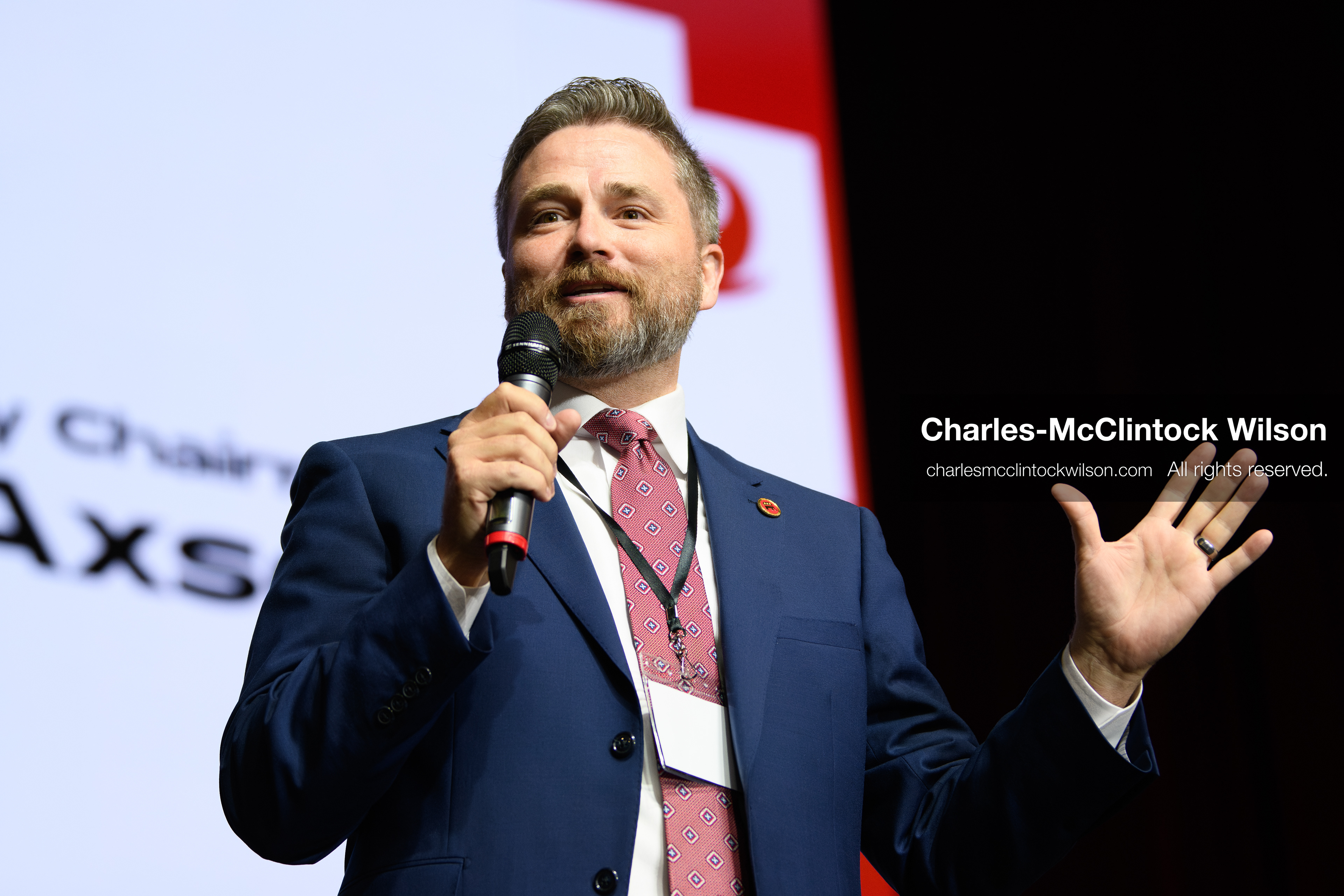 April 25, 2026, Orem, Utah, USA: ROB AXSON, chair of the Utah Republican Party, speaks during the 2026 Utah Republican State Nominating Convention at the UCCU Center on the campus of Utah Valley University in Orem. (Credit Image: © Charles-McClintock Wilson/ZUMA Press Wire)