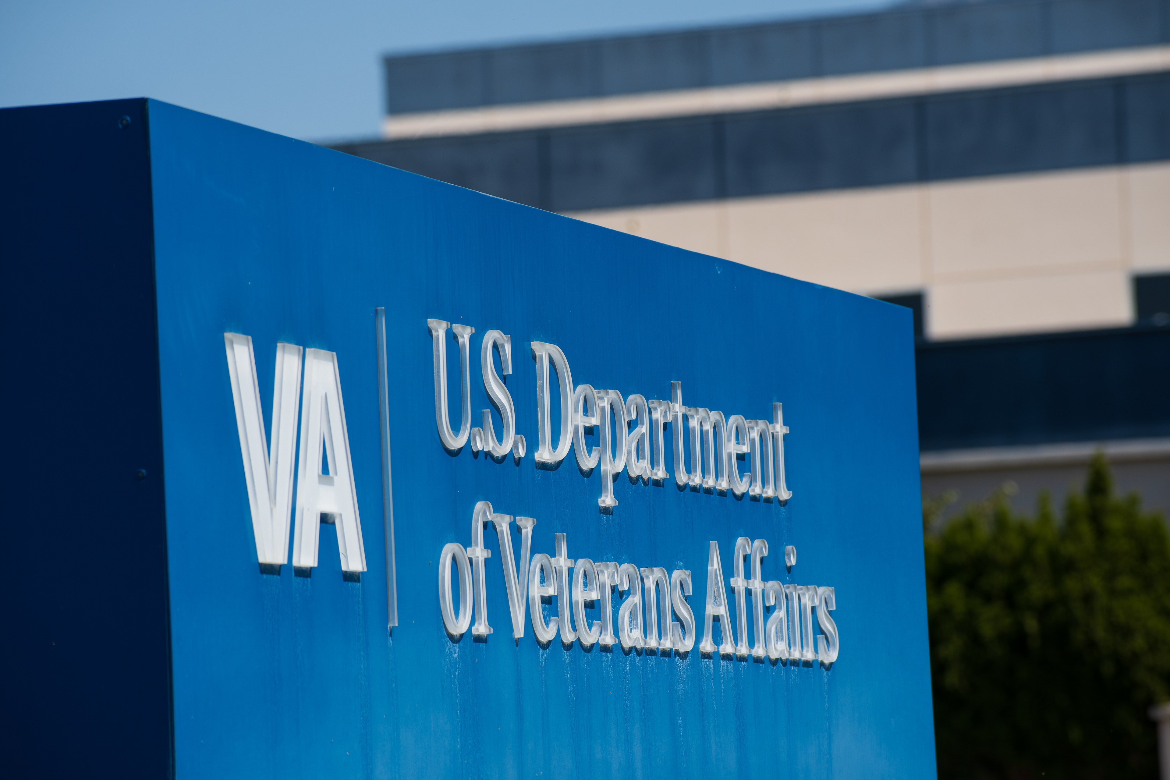 Orem, Utah — September 1, 2025: A sign for the U.S. Department of Veterans Affairs stands outside the Orem VA Clinic in Orem, Utah, United States. 