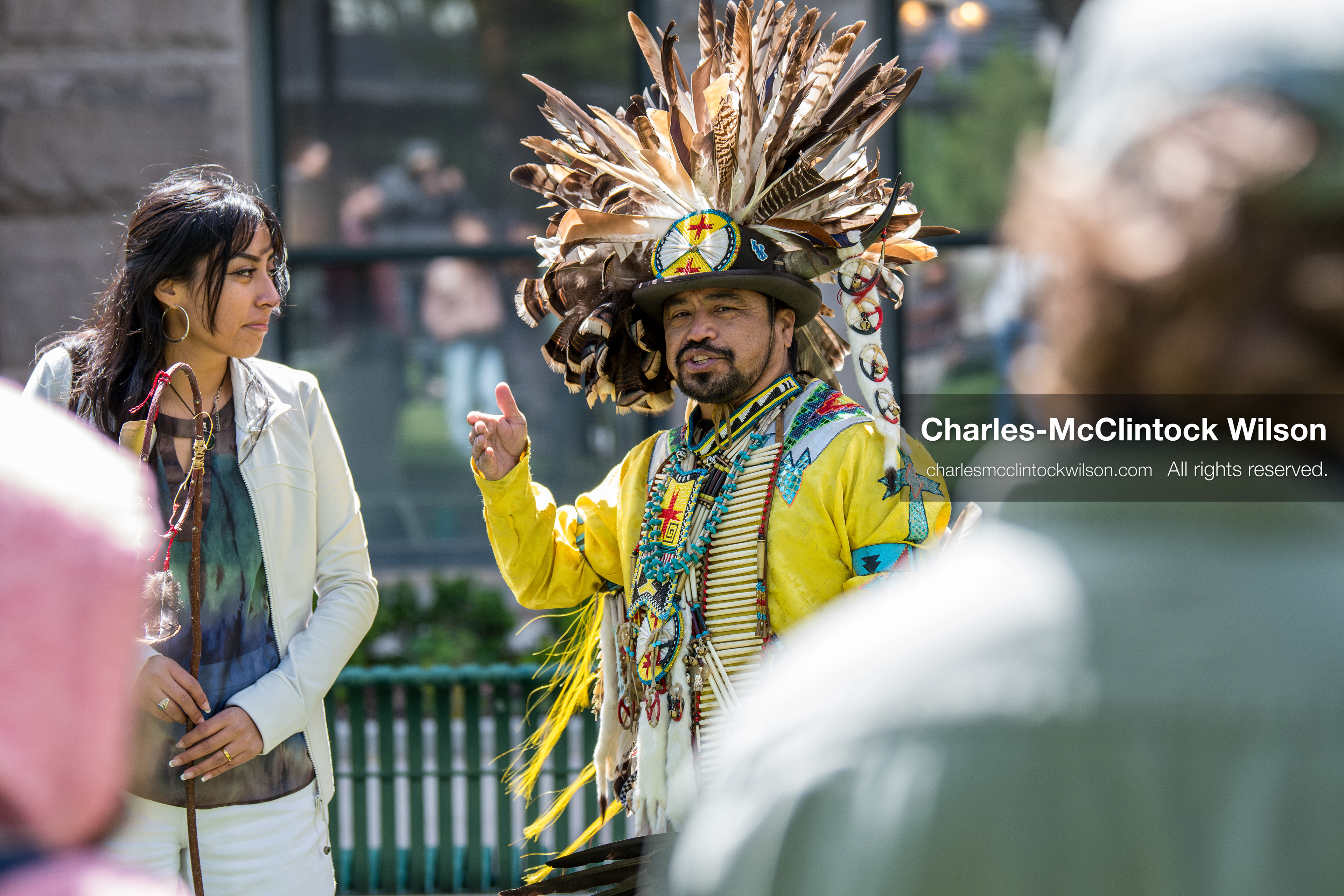 April 22, 2026, Salt Lake City, Utah, USA: Indigenous advocate CARL MOORE participates in an Earth Day event hosted by Sunrise University of Utah at the Salt Lake City and County Building. The gathering brought together students, community members, and speakers to highlight sustainability issues affecting Utah. (Credit Image: © Charles-McClintock Wilson/ZUMA Press Wire)