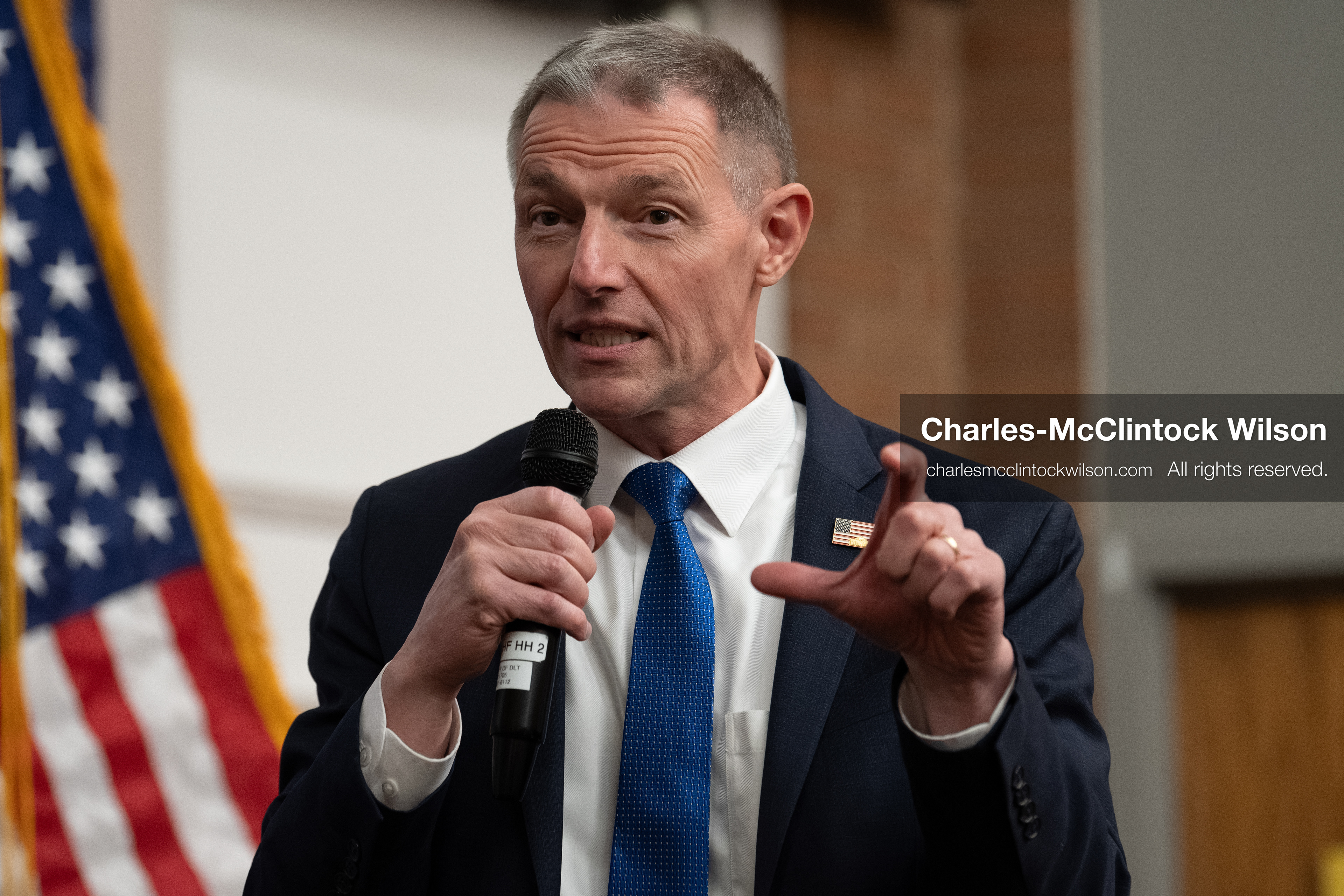 April 10, 2026, Salt Lake City, Utah, USA: U.S. Representative Mike Kennedy, a Republican who represents Utah’s 3rd Congressional District, speaks during a “Learing Tour” event headlined by YouTuber Nick Shirley and organized by the Utah Federation of College Republicans at the University of Utah. (Credit Image: © Charles-McClintock Wilson/ZUMA Press Wire)