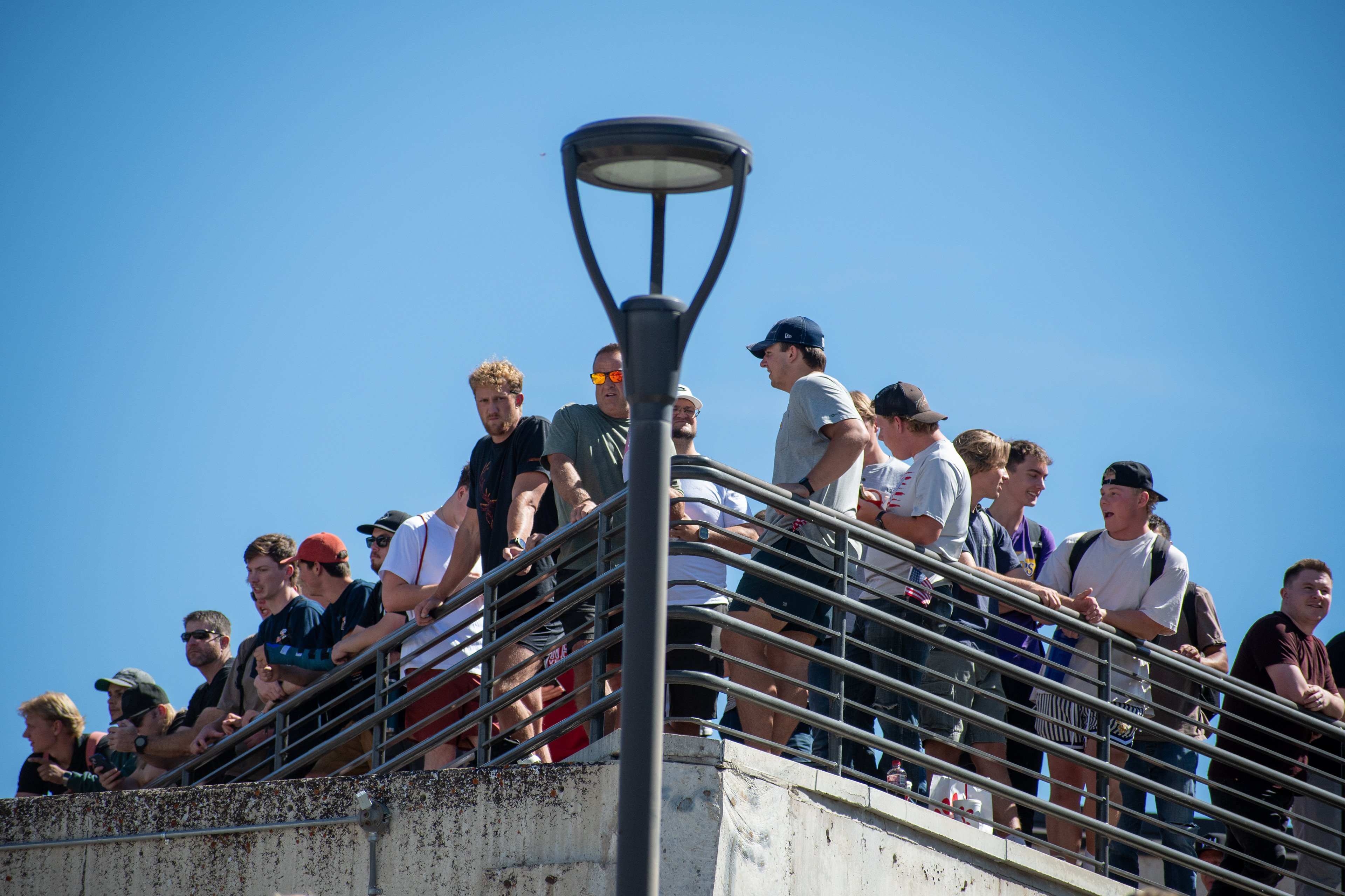 OREM, UTAH – SEPTEMBER 10, 2025: Attendees gather in close formation at Utah Valley University for the opening stop of the American Comeback Tour. The image captures a moment of shared anticipation and civic presence, reflecting the energy, emotion, and communal engagement that defined the event’s intended spirit. © Charles-McClintock Wilson / ZUMA Press