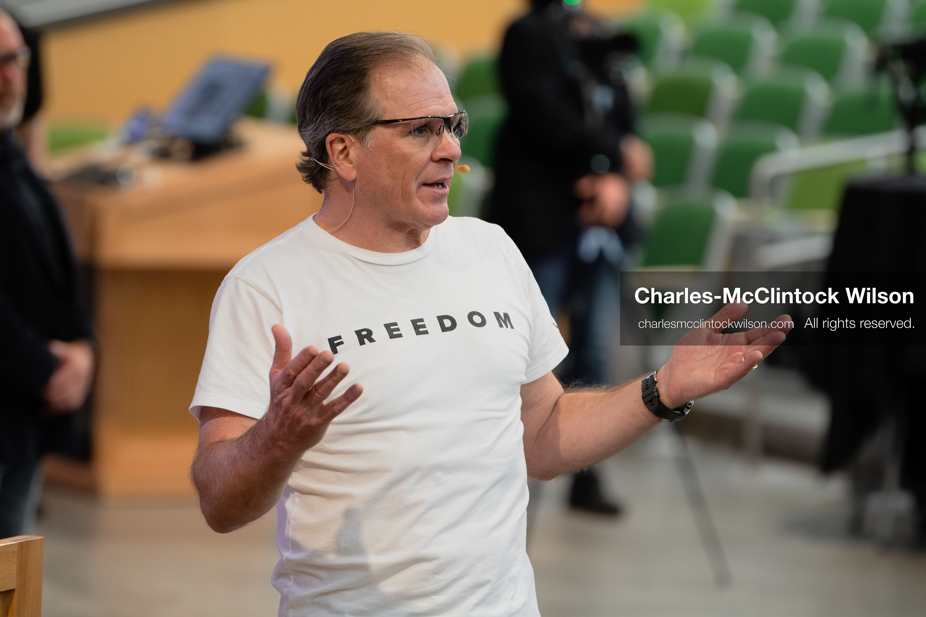 March 26, 2026, Orem, Utah, USA: US author, Christian apologist, and founder of http://CrossExamined.org Frank Turek speaks during a stop on his “Change My Mind” College Tour at Utah Valley University in Orem, Utah. The event, hosted by Ratio Christi, included discussions on faith, philosophy, and the problem of evil. (Credit Image: © Charles-McClintock Wilson/ZUMA Press Wire)