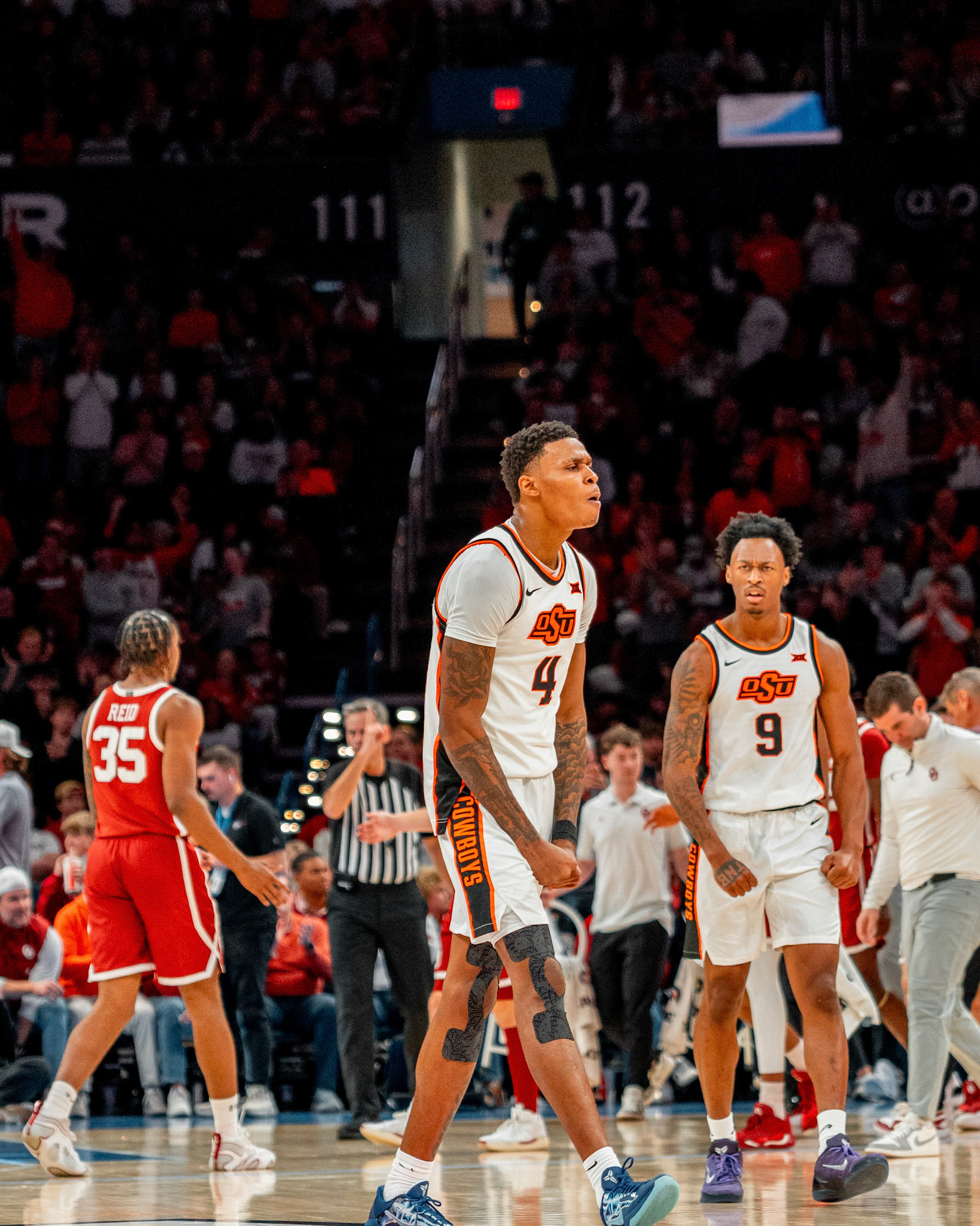 Image Taken at OkState vs Oklahoma, 13, 12, 2025, Paycom Center, Oklahoma City Oklahoma. Carson Skidmore/OSU Athletics