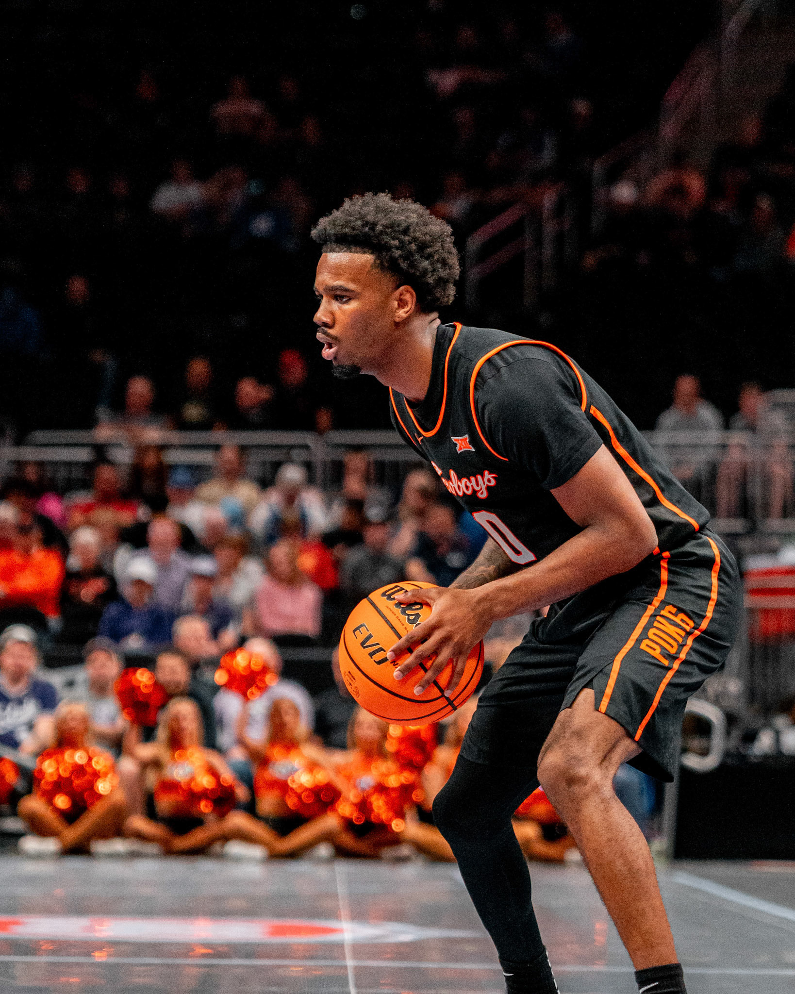 Image Taken at 2026 Phillips 66 Big 12 Men's Basketball Tournament, 11, 03, 2026, T-Mobile Center, Kansas City Missouri. Carson Skidmore/OSU Athletics