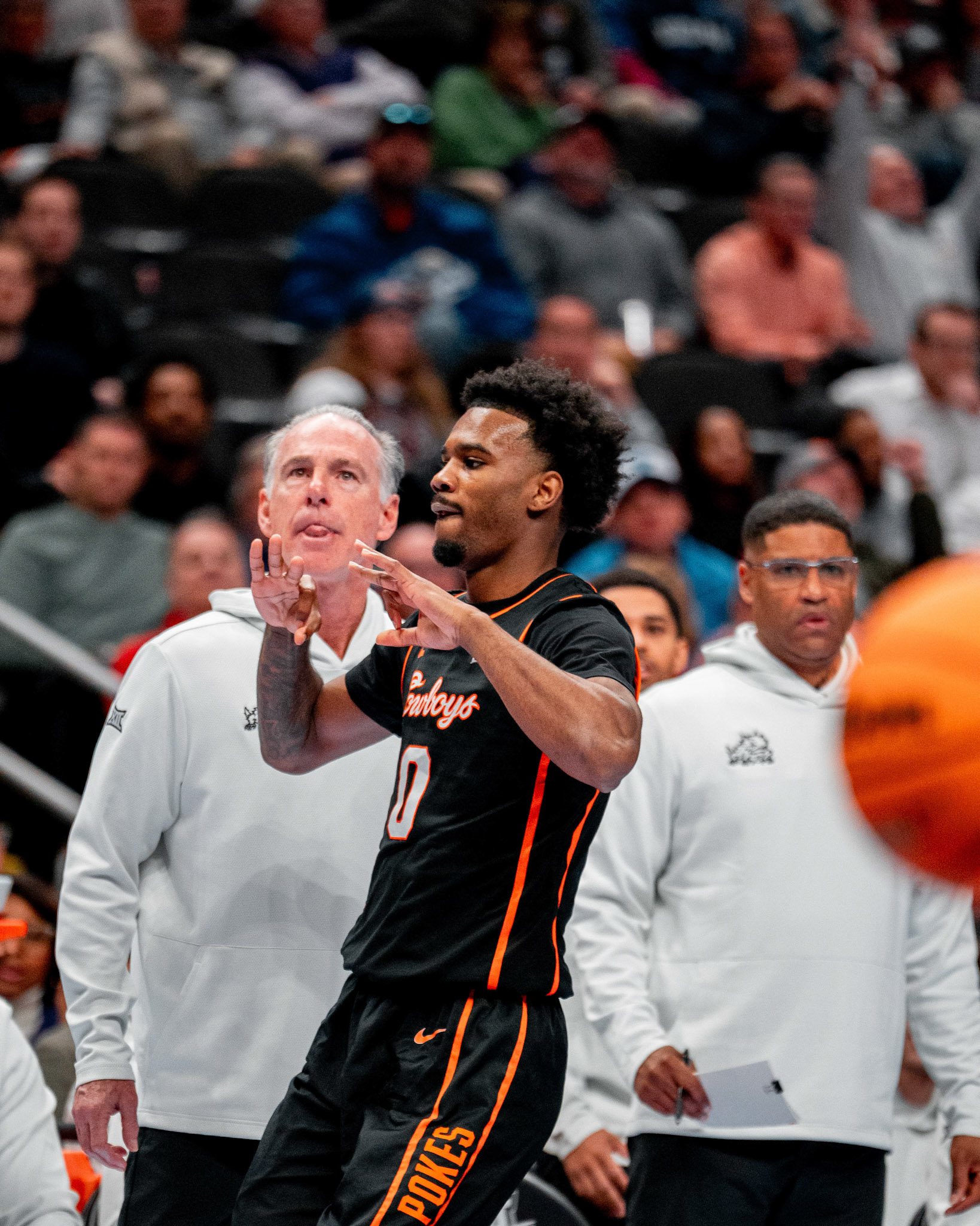 Image Taken at MBB vs TCU (Big 12 Tournamentt, 12, 03, 2026, T-Mobile Center, Kansas City Missouri. Carson Skidmore/OSU Athletics