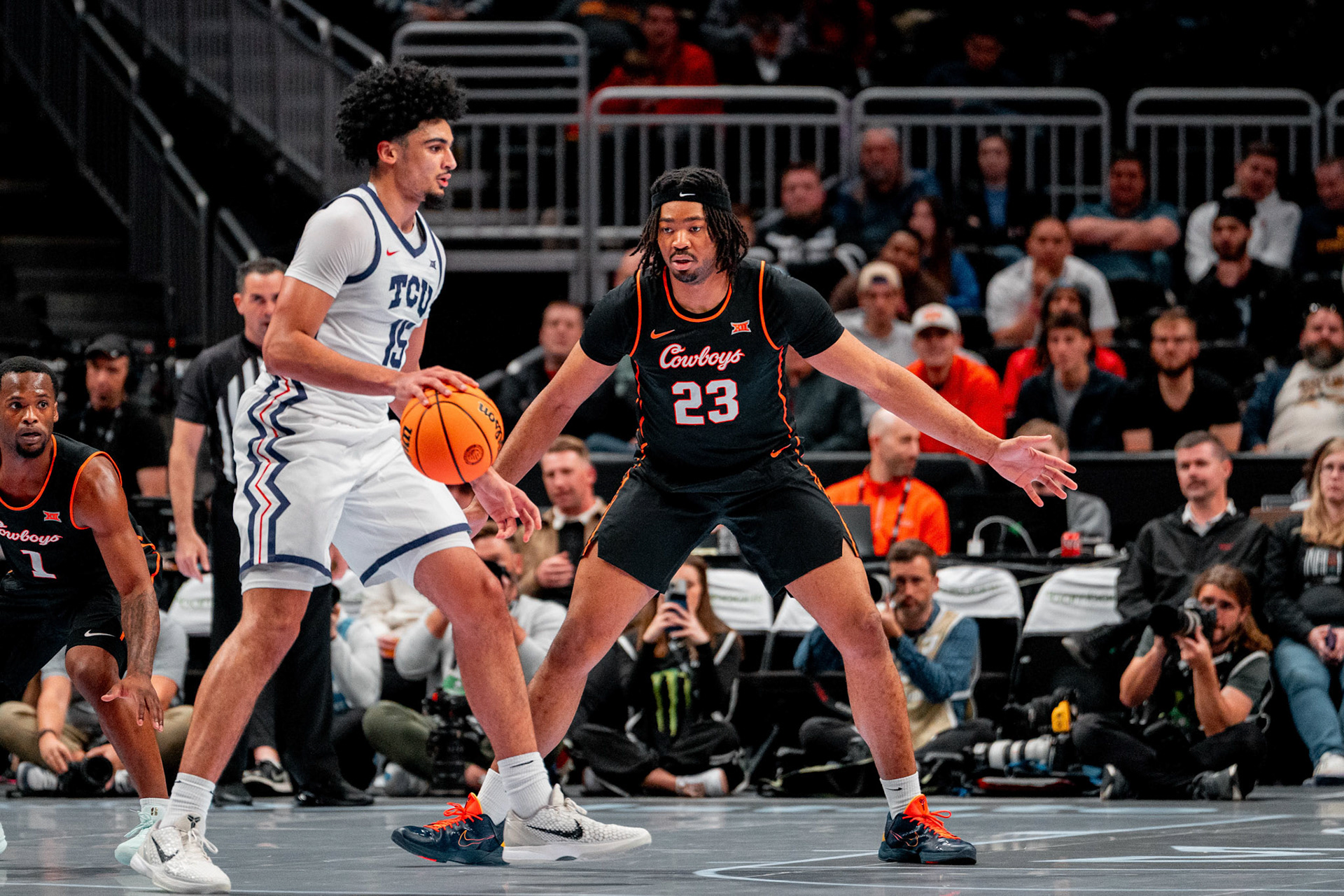 Image Taken at MBB vs TCU (Big 12 Tournamentt, 12, 03, 2026, T-Mobile Center, Kansas City Missouri. Carson Skidmore/OSU Athletics