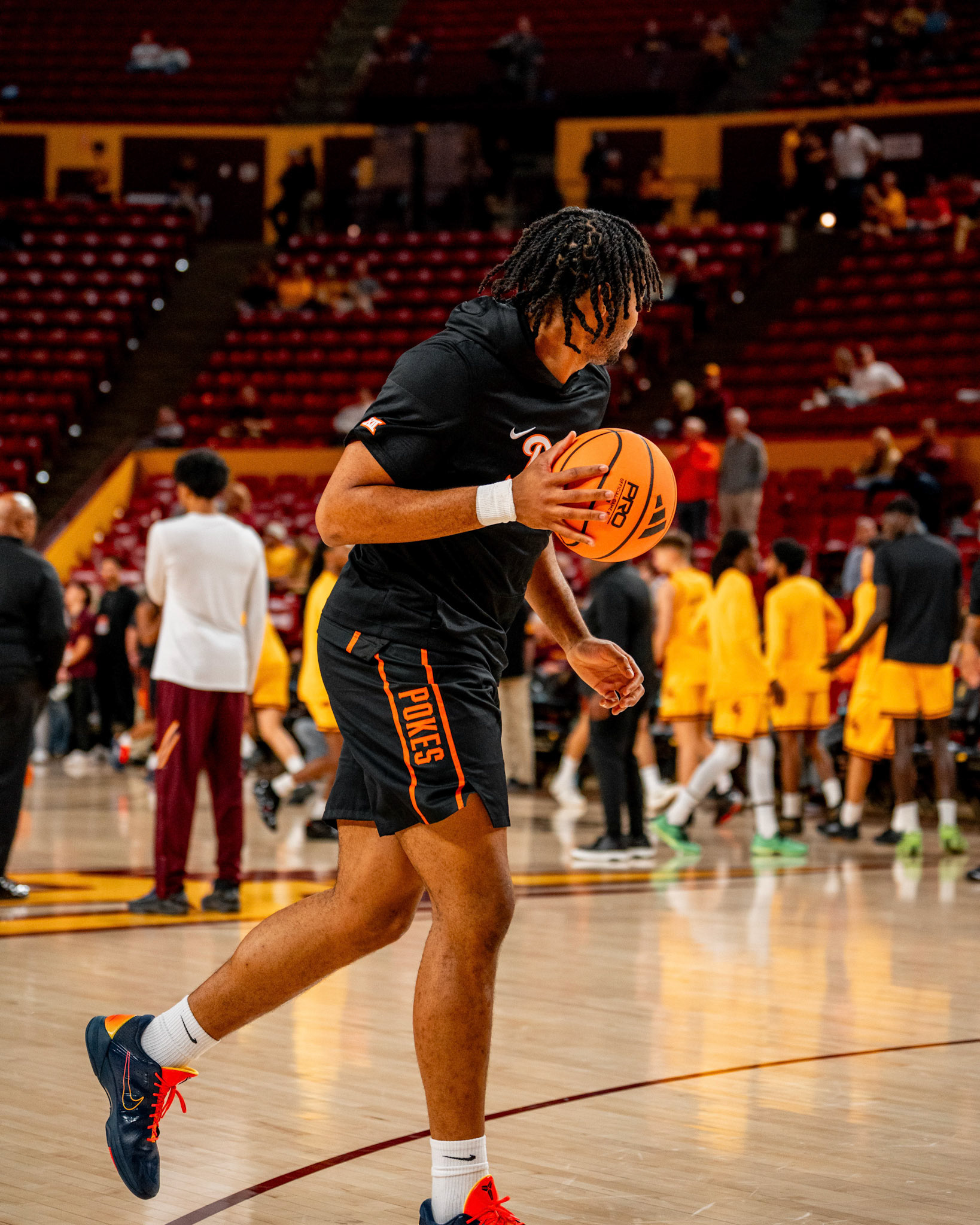 Image Taken at Oklahoma State Mens Basketball at Arizona State University, 10, 02, 2026, Desert Financial Arena, Tempe, Arizona. Carson Skidmore/OSU Athletics