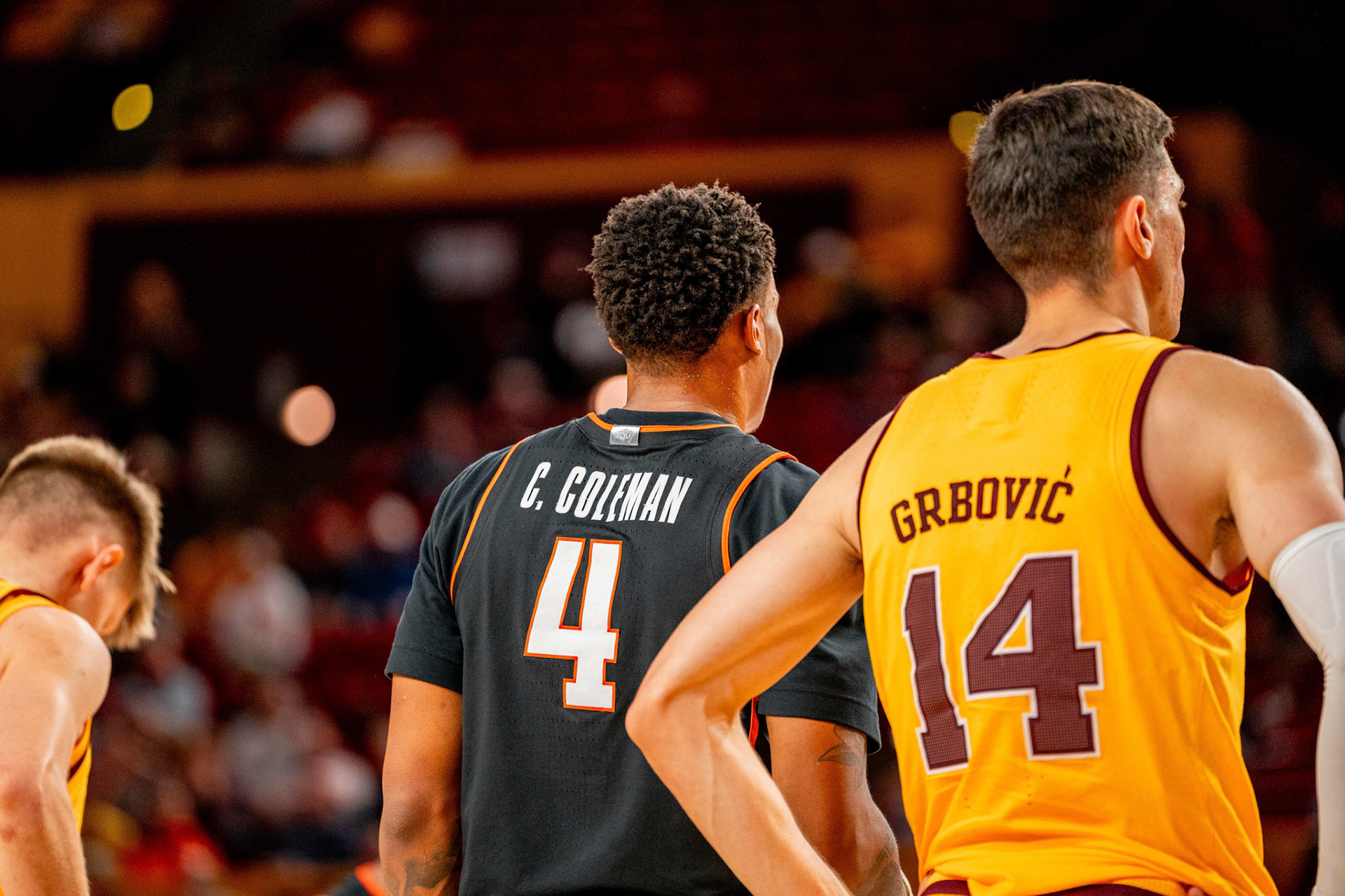 Image Taken at Oklahoma State Mens Basketball at Arizona State University, 10, 02, 2026, Desert Financial Arena, Tempe, Arizona. Carson Skidmore/OSU Athletics