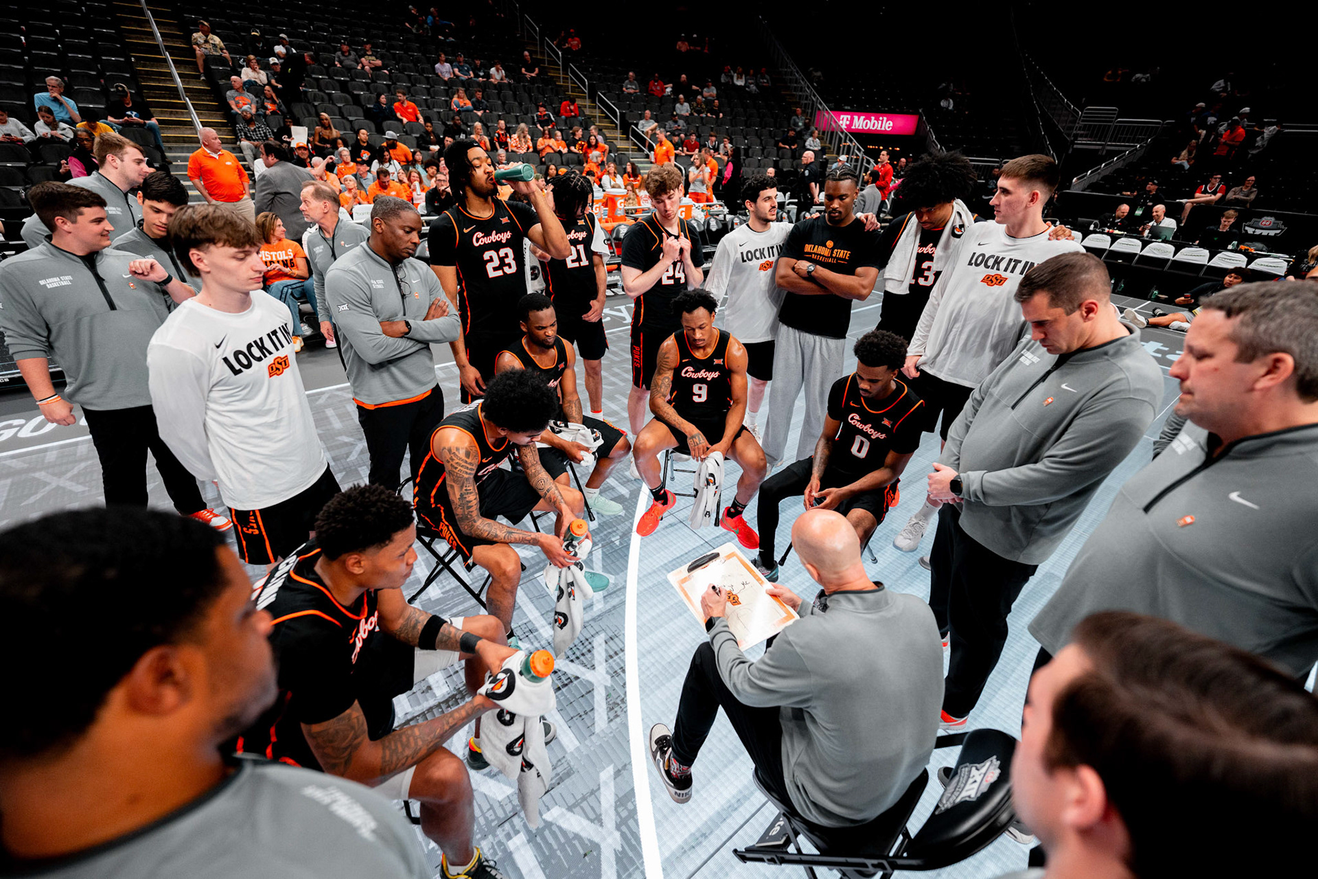 Image Taken at 2026 Phillips 66 Big 12 Men's Basketball Tournament, 11, 03, 2026, T-Mobile Center, Kansas City Missouri. Carson Skidmore/OSU Athletics