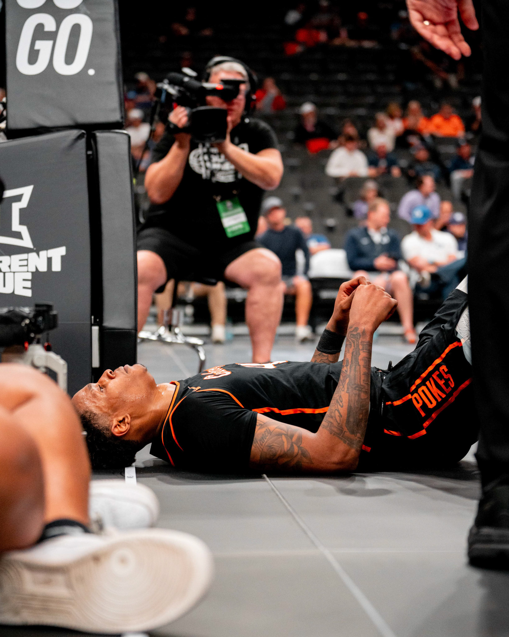 Image Taken at 2026 Phillips 66 Big 12 Men's Basketball Tournament, 11, 03, 2026, T-Mobile Center, Kansas City Missouri. Carson Skidmore/OSU Athletics