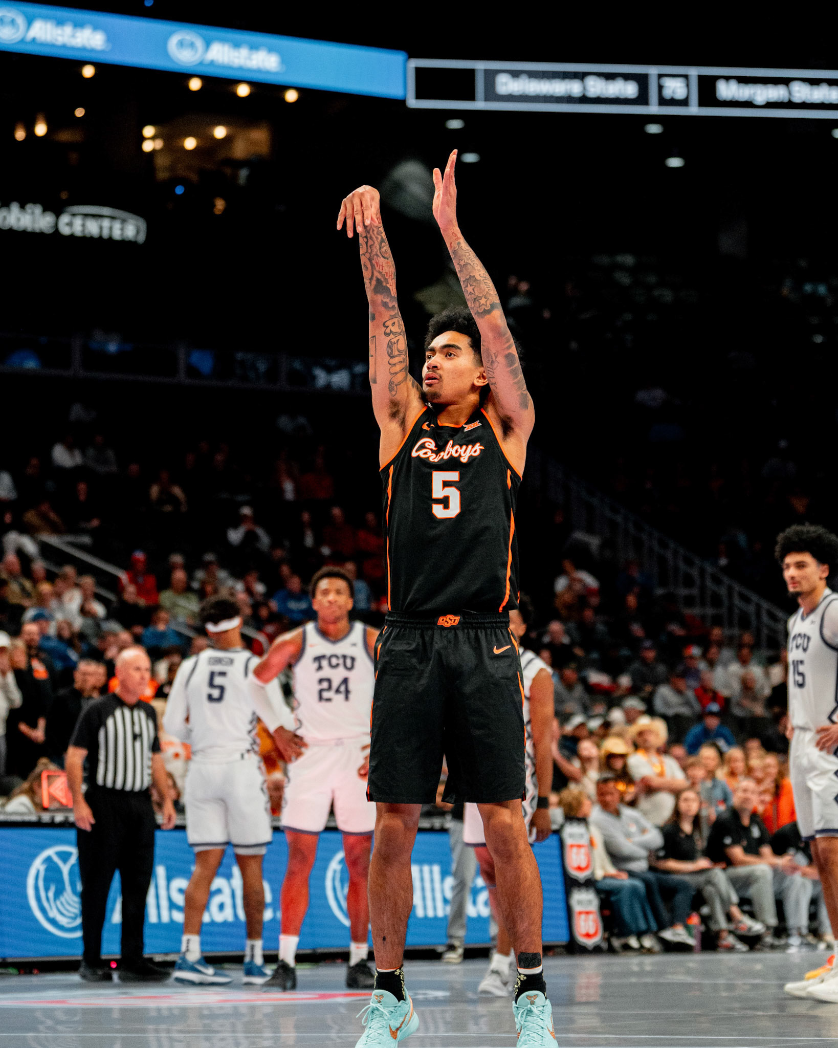 Image Taken at MBB vs TCU (Big 12 Tournamentt, 12, 03, 2026, T-Mobile Center, Kansas City Missouri. Carson Skidmore/OSU Athletics