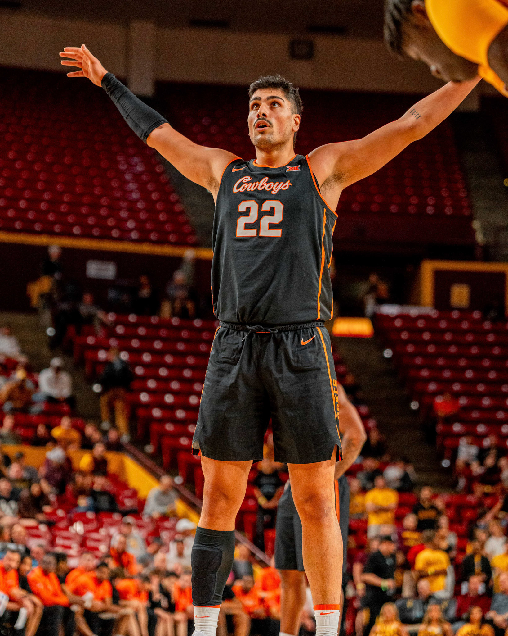 Image Taken at Oklahoma State Mens Basketball at Arizona State University, 10, 02, 2026, Desert Financial Arena, Tempe, Arizona. Carson Skidmore/OSU Athletics