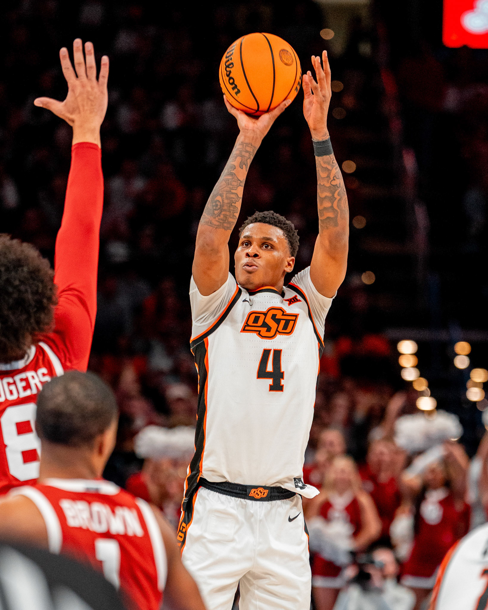 Image Taken at OkState vs Oklahoma, 13, 12, 2025, Paycom Center, Oklahoma City Oklahoma. Carson Skidmore/OSU Athletics