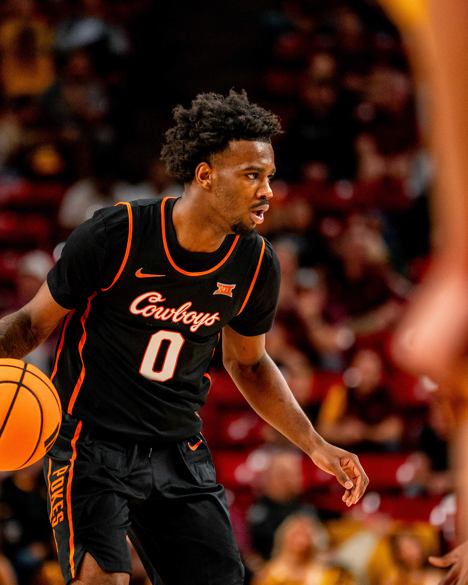 Image Taken at Oklahoma State Mens Basketball at Arizona State University, 10, 02, 2026, Desert Financial Arena, Tempe, Arizona. Carson Skidmore/OSU Athletics