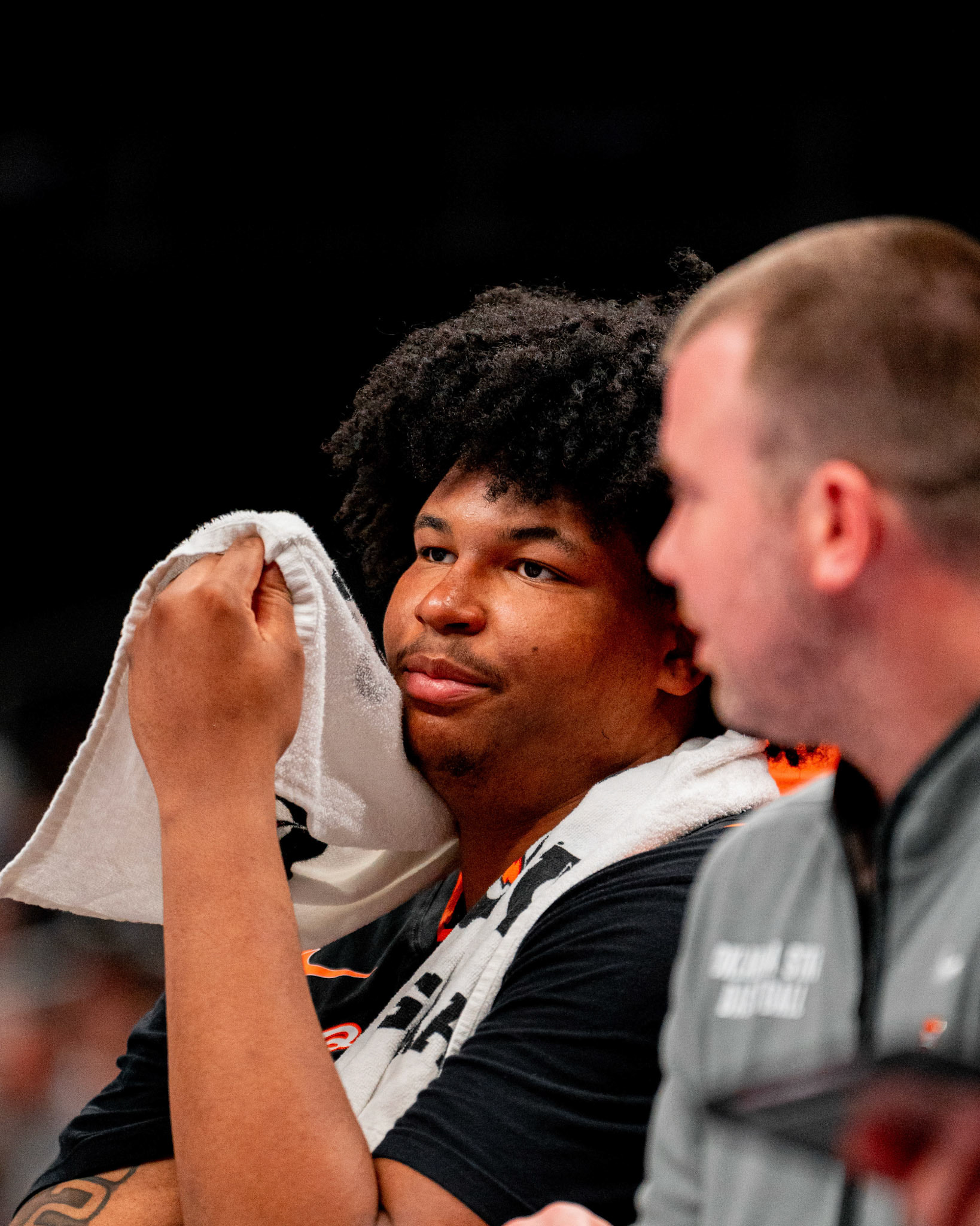 Image Taken at 2026 Phillips 66 Big 12 Men's Basketball Tournament, 11, 03, 2026, T-Mobile Center, Kansas City Missouri. Carson Skidmore/OSU Athletics