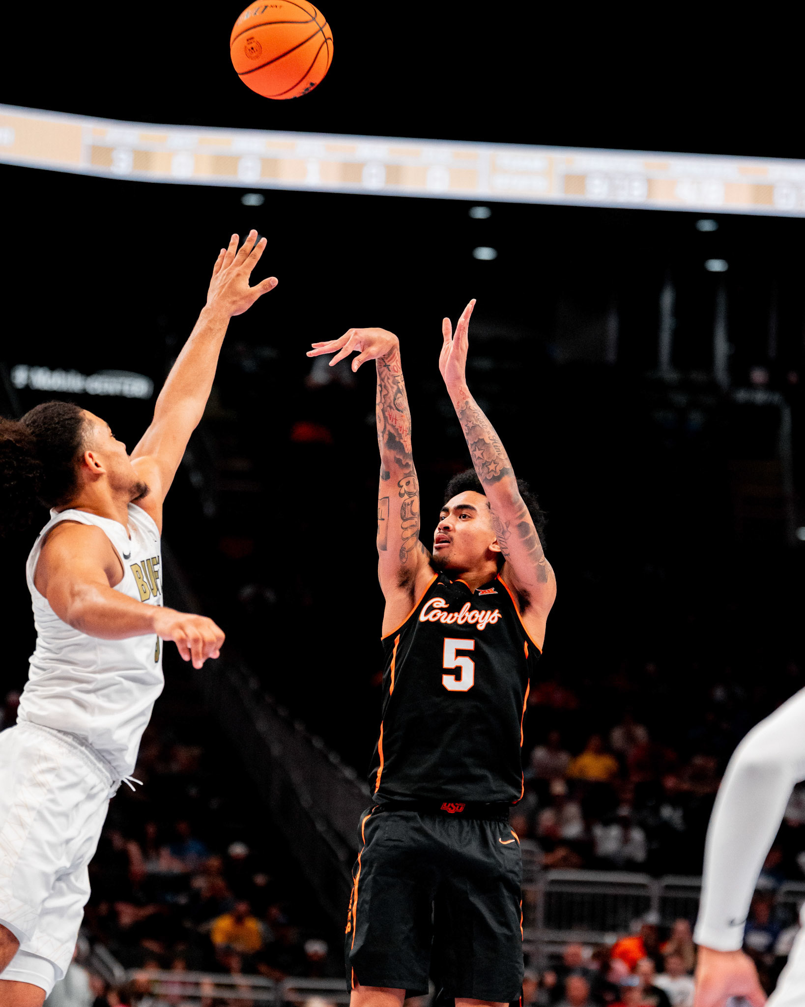 Image Taken at 2026 Phillips 66 Big 12 Men's Basketball Tournament, 11, 03, 2026, T-Mobile Center, Kansas City Missouri. Carson Skidmore/OSU Athletics