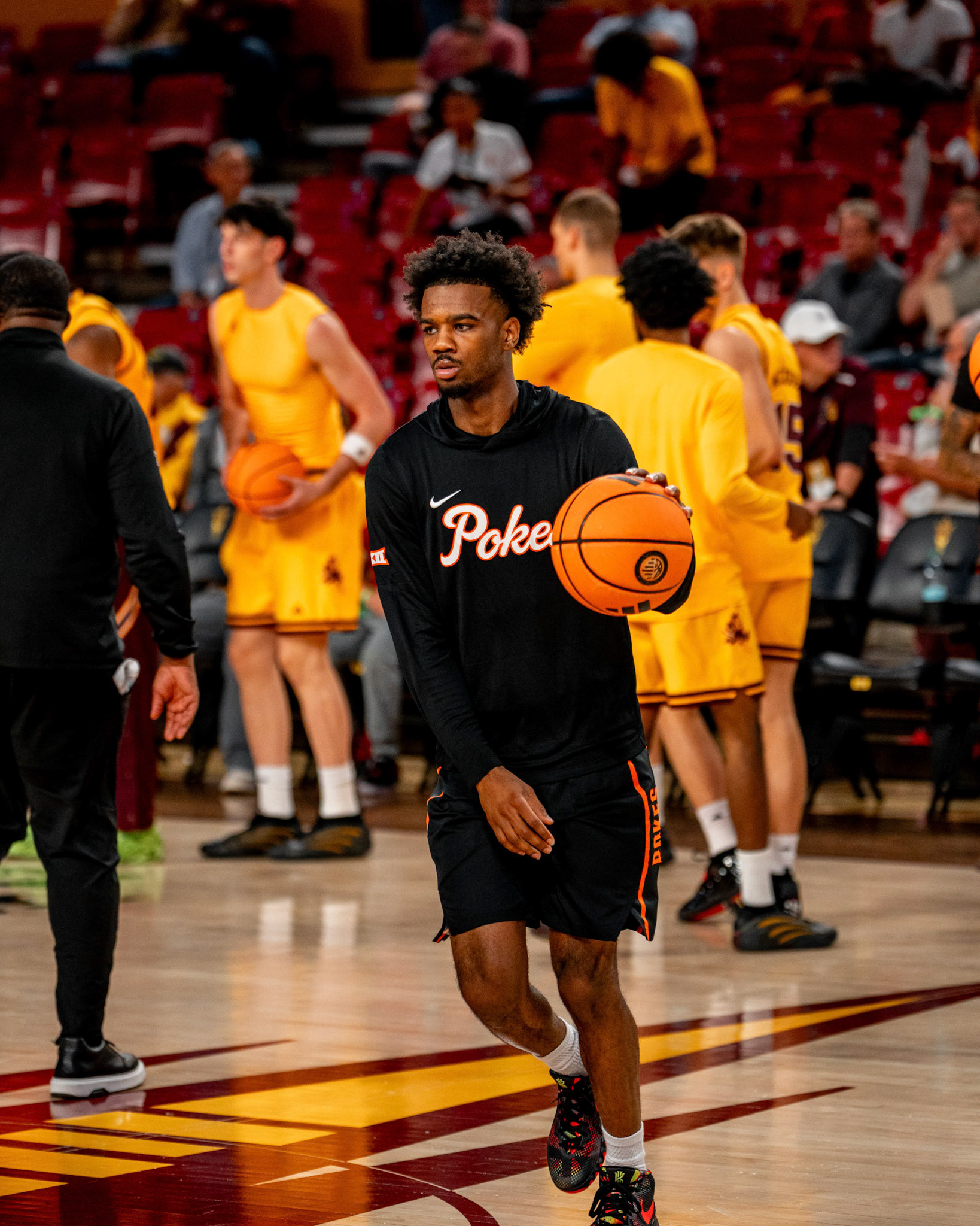 Image Taken at Oklahoma State Mens Basketball at Arizona State University, 10, 02, 2026, Desert Financial Arena, Tempe, Arizona. Carson Skidmore/OSU Athletics
