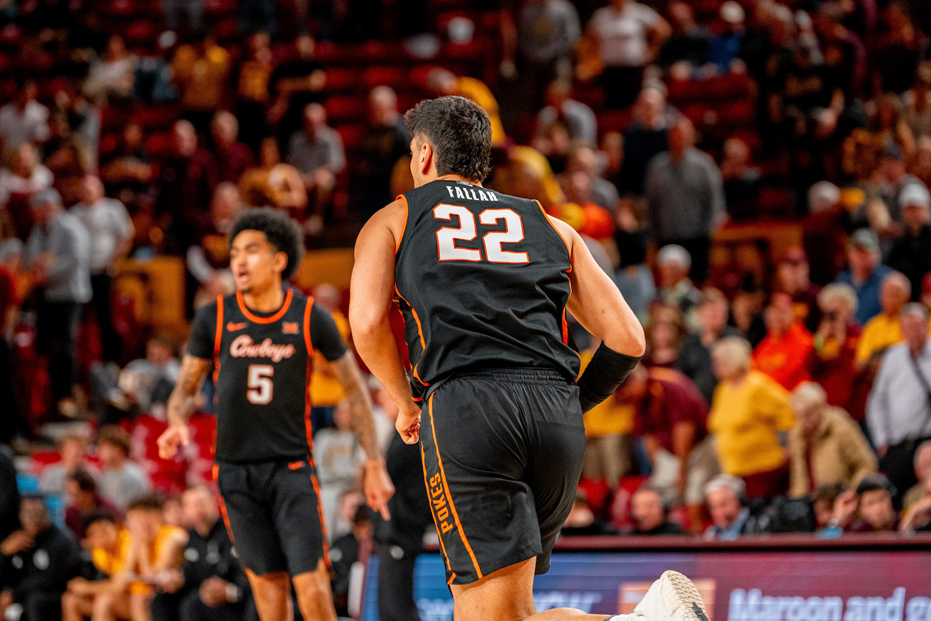 Image Taken at Oklahoma State Mens Basketball at Arizona State University, 10, 02, 2026, Desert Financial Arena, Tempe, Arizona. Carson Skidmore/OSU Athletics