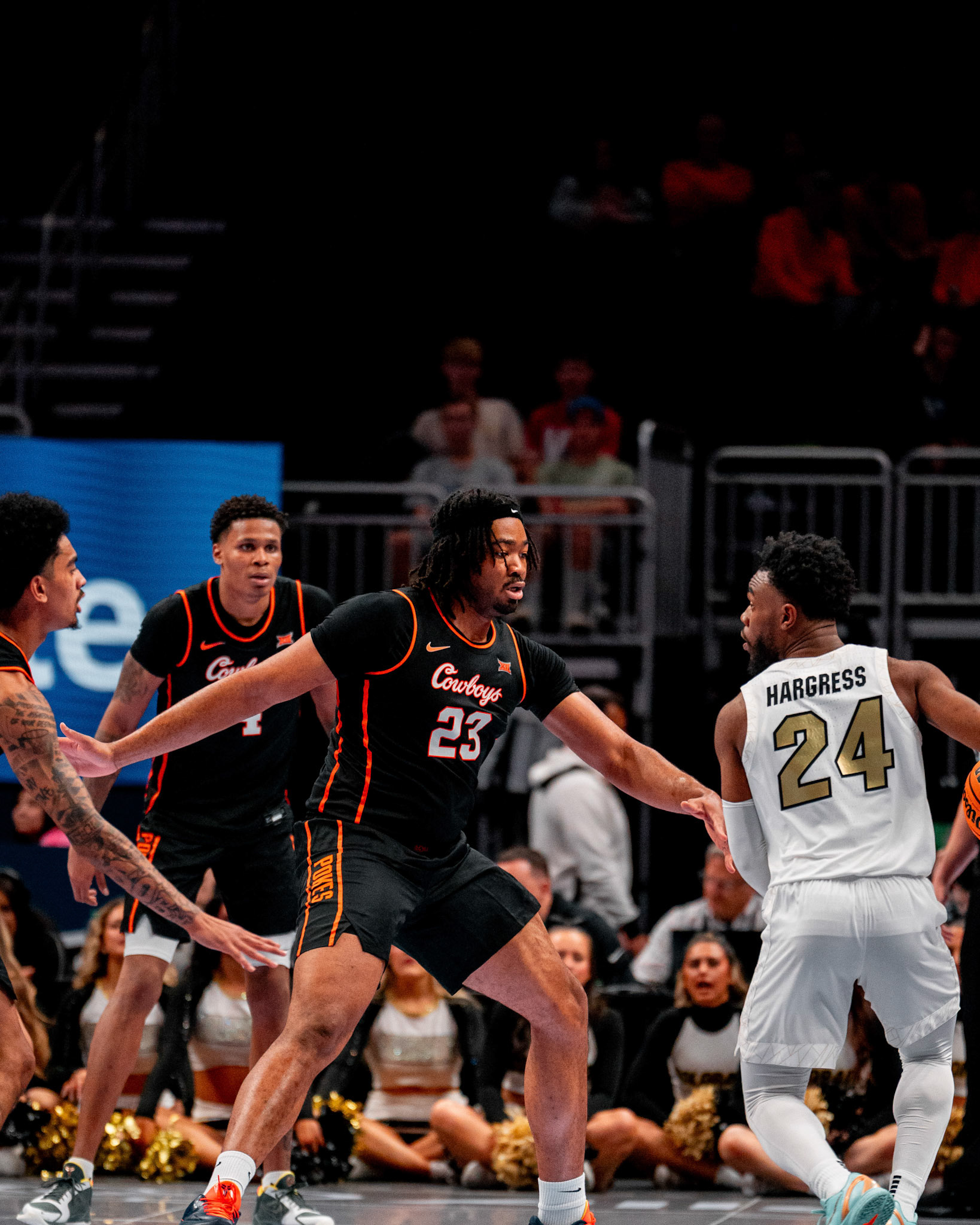 Image Taken at 2026 Phillips 66 Big 12 Men's Basketball Tournament, 11, 03, 2026, T-Mobile Center, Kansas City Missouri. Carson Skidmore/OSU Athletics