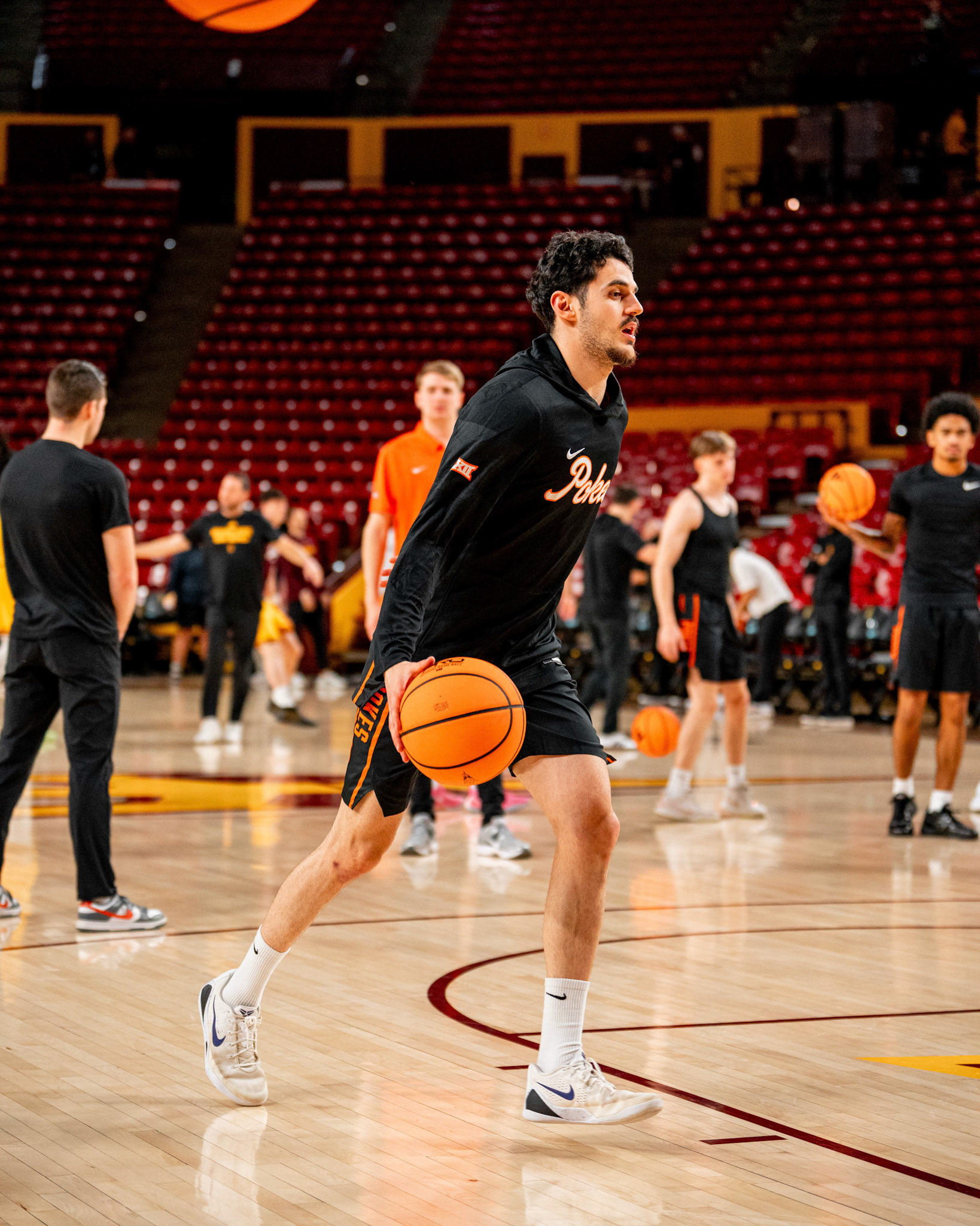Image Taken at Oklahoma State Mens Basketball at Arizona State University, 10, 02, 2026, Desert Financial Arena, Tempe, Arizona. Carson Skidmore/OSU Athletics
