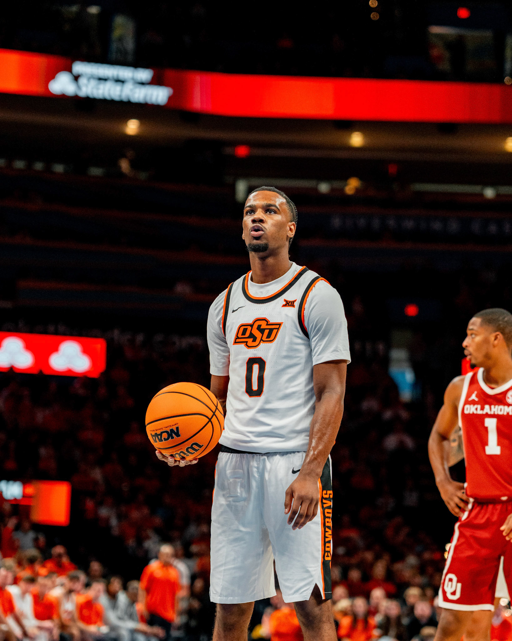 Image Taken at OkState vs Oklahoma, 13, 12, 2025, Paycom Center, Oklahoma City Oklahoma. Carson Skidmore/OSU Athletics