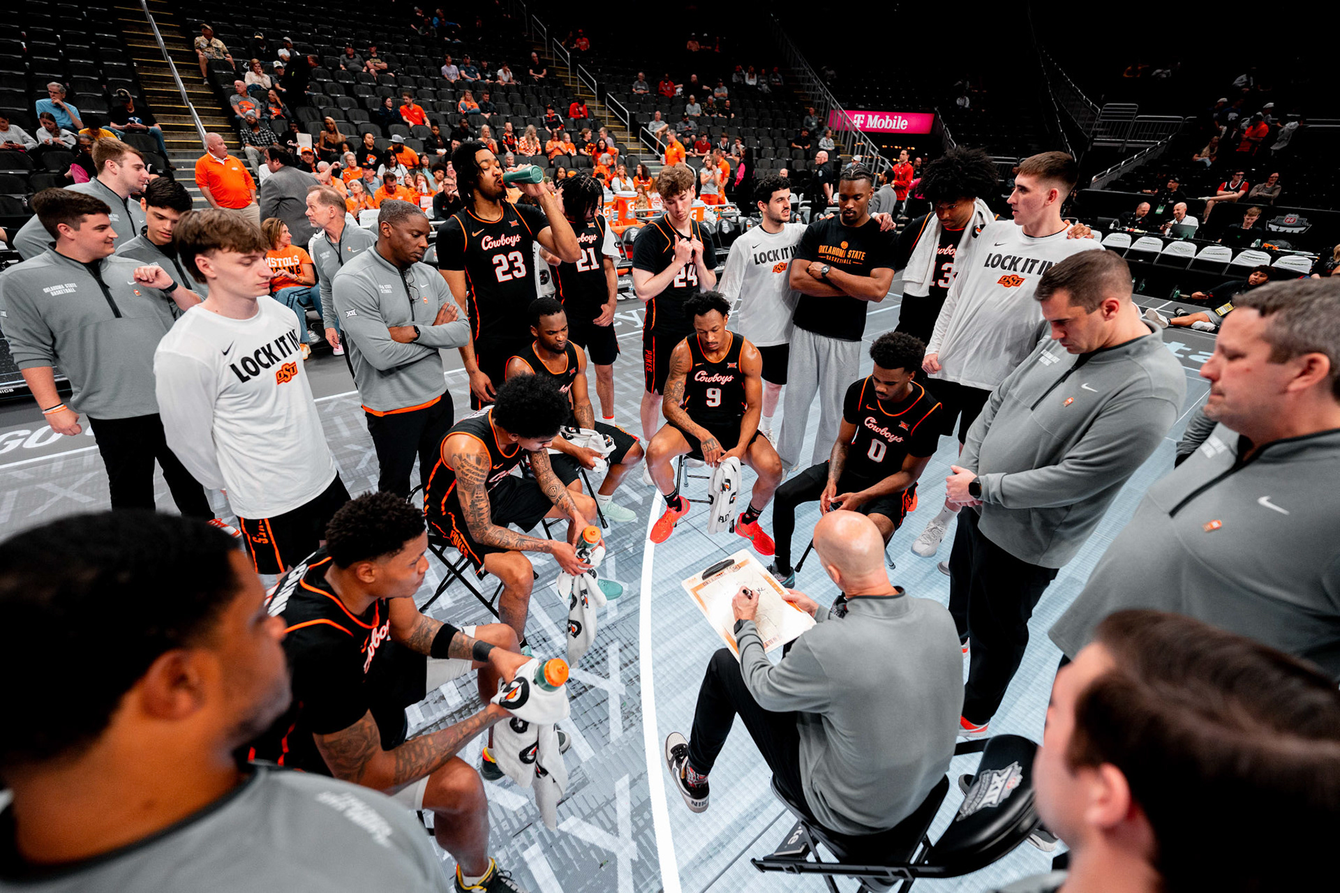 Image Taken at 2026 Phillips 66 Big 12 Men's Basketball Tournament, 11, 03, 2026, T-Mobile Center, Kansas City Missouri. Carson Skidmore/OSU Athletics