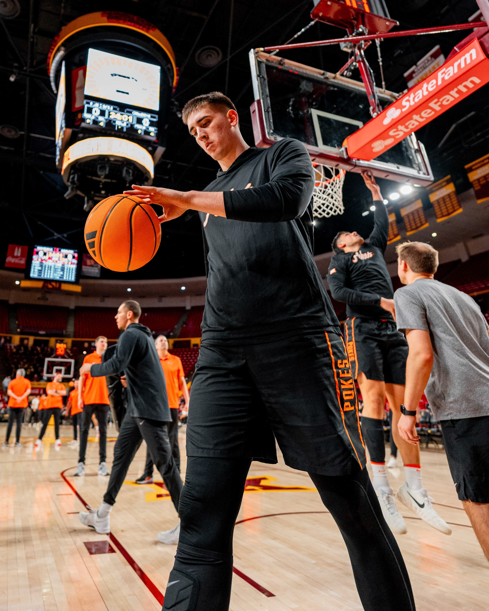 Image Taken at Oklahoma State Mens Basketball at Arizona State University, 10, 02, 2026, Desert Financial Arena, Tempe, Arizona. Carson Skidmore/OSU Athletics