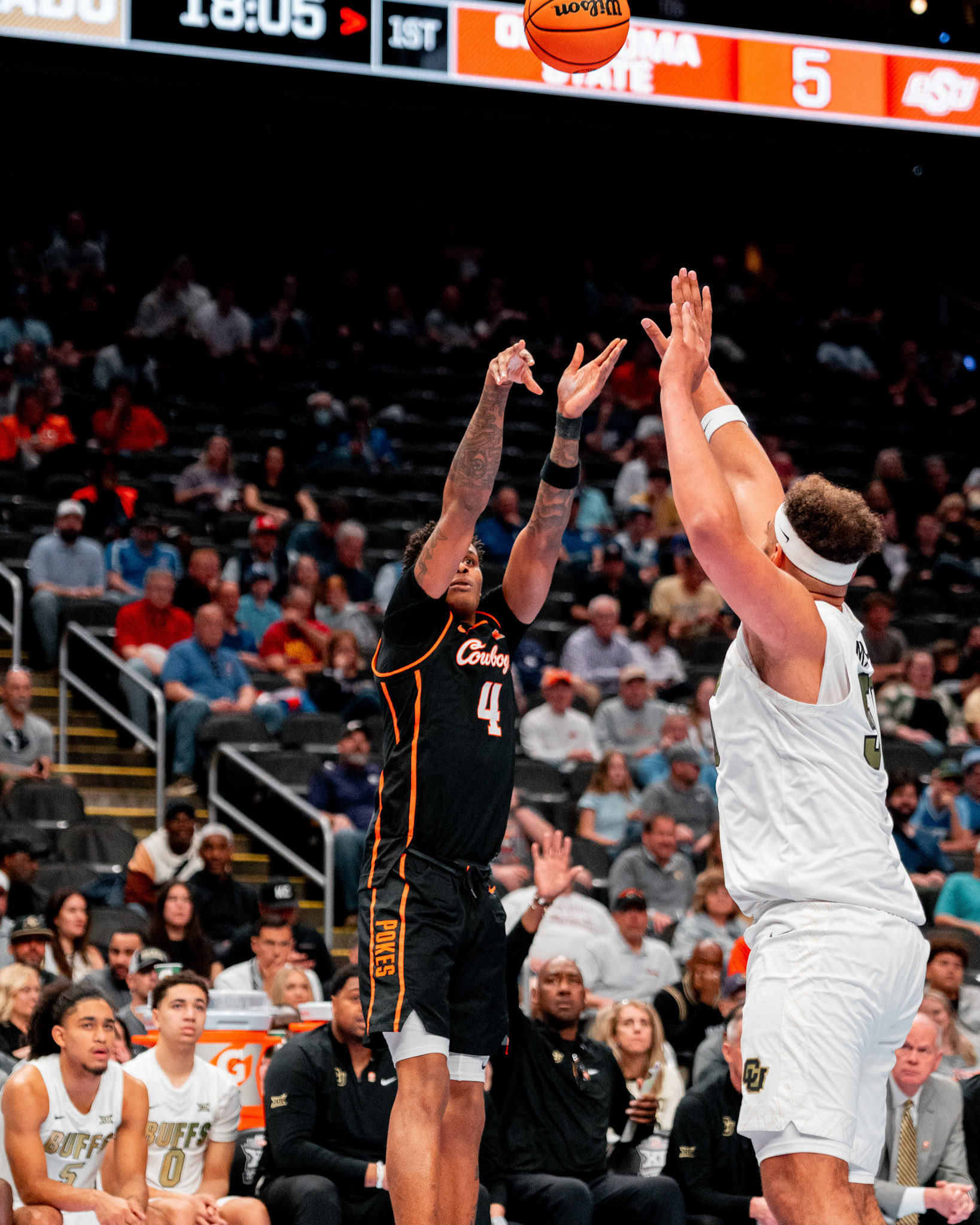 Image Taken at 2026 Phillips 66 Big 12 Men's Basketball Tournament, 11, 03, 2026, T-Mobile Center, Kansas City Missouri. Carson Skidmore/OSU Athletics