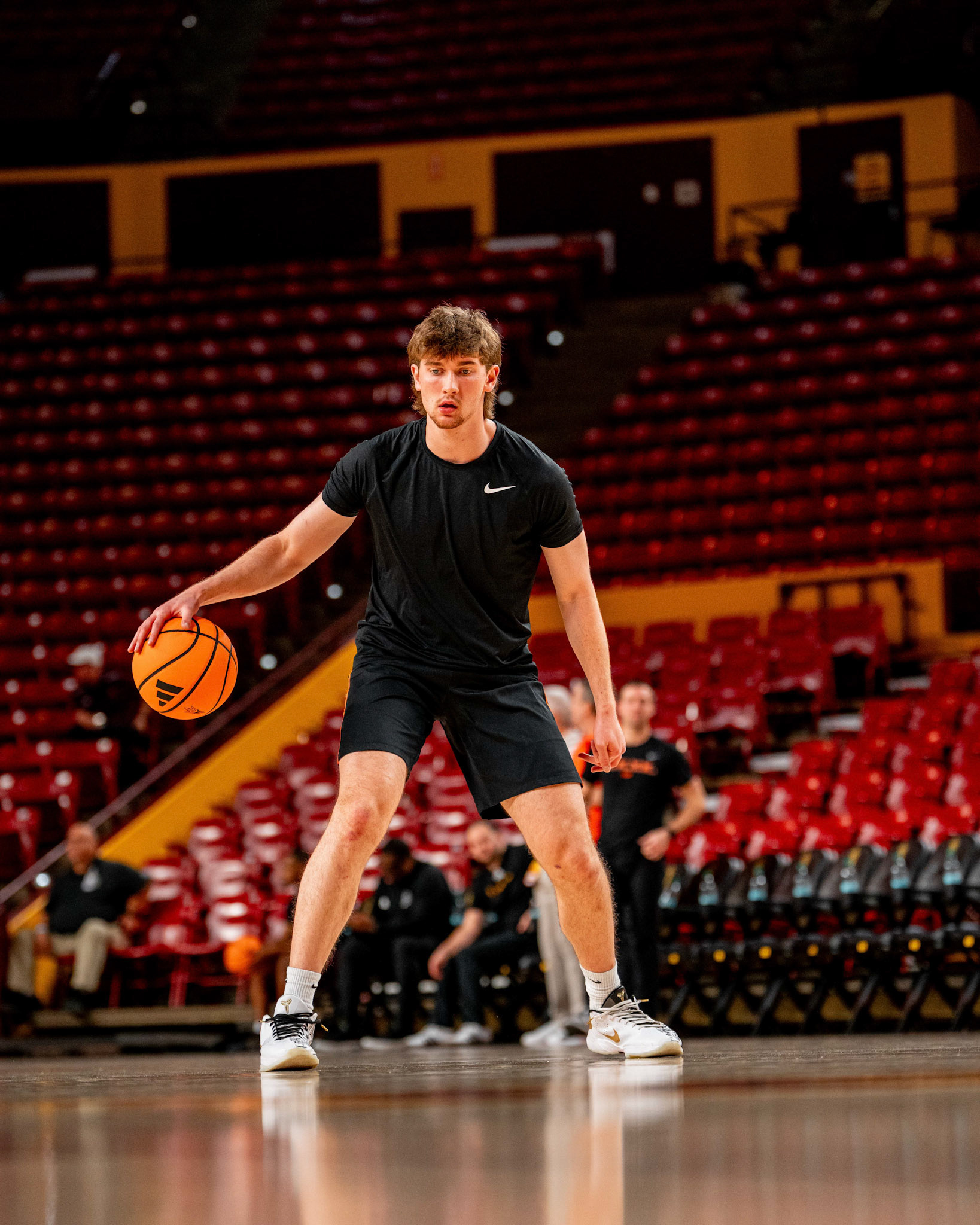 Image Taken at Oklahoma State Mens Basketball at Arizona State University, 10, 02, 2026, Desert Financial Arena, Tempe, Arizona. Carson Skidmore/OSU Athletics