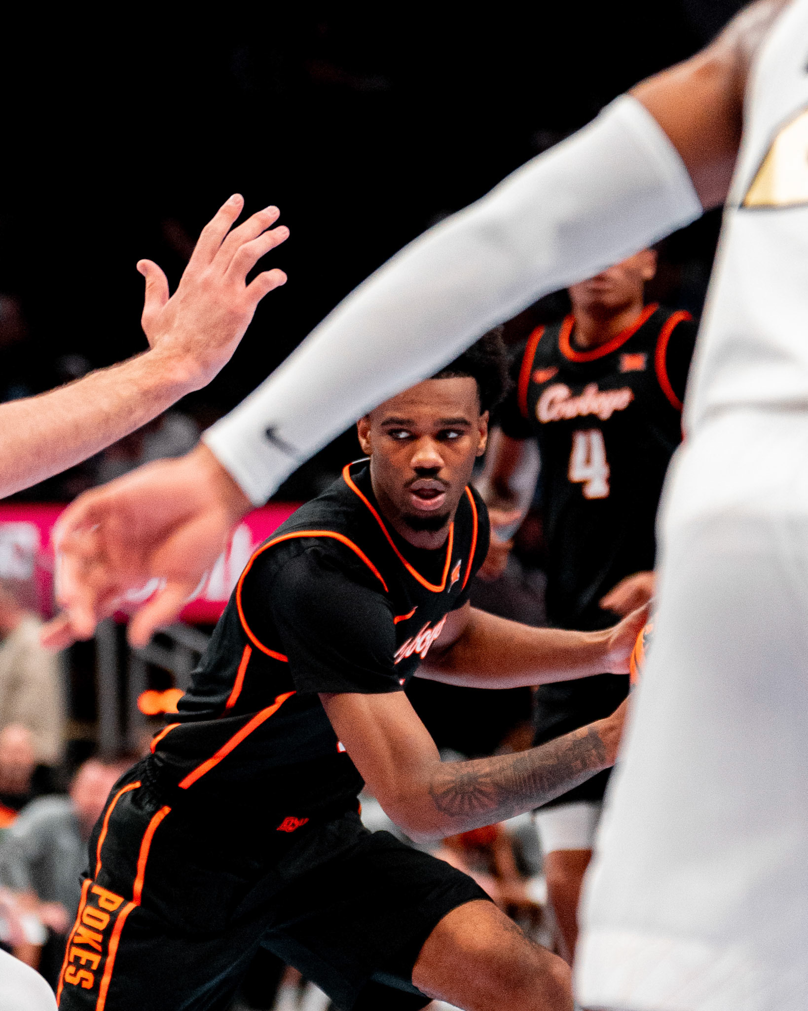 Image Taken at 2026 Phillips 66 Big 12 Men's Basketball Tournament, 11, 03, 2026, T-Mobile Center, Kansas City Missouri. Carson Skidmore/OSU Athletics