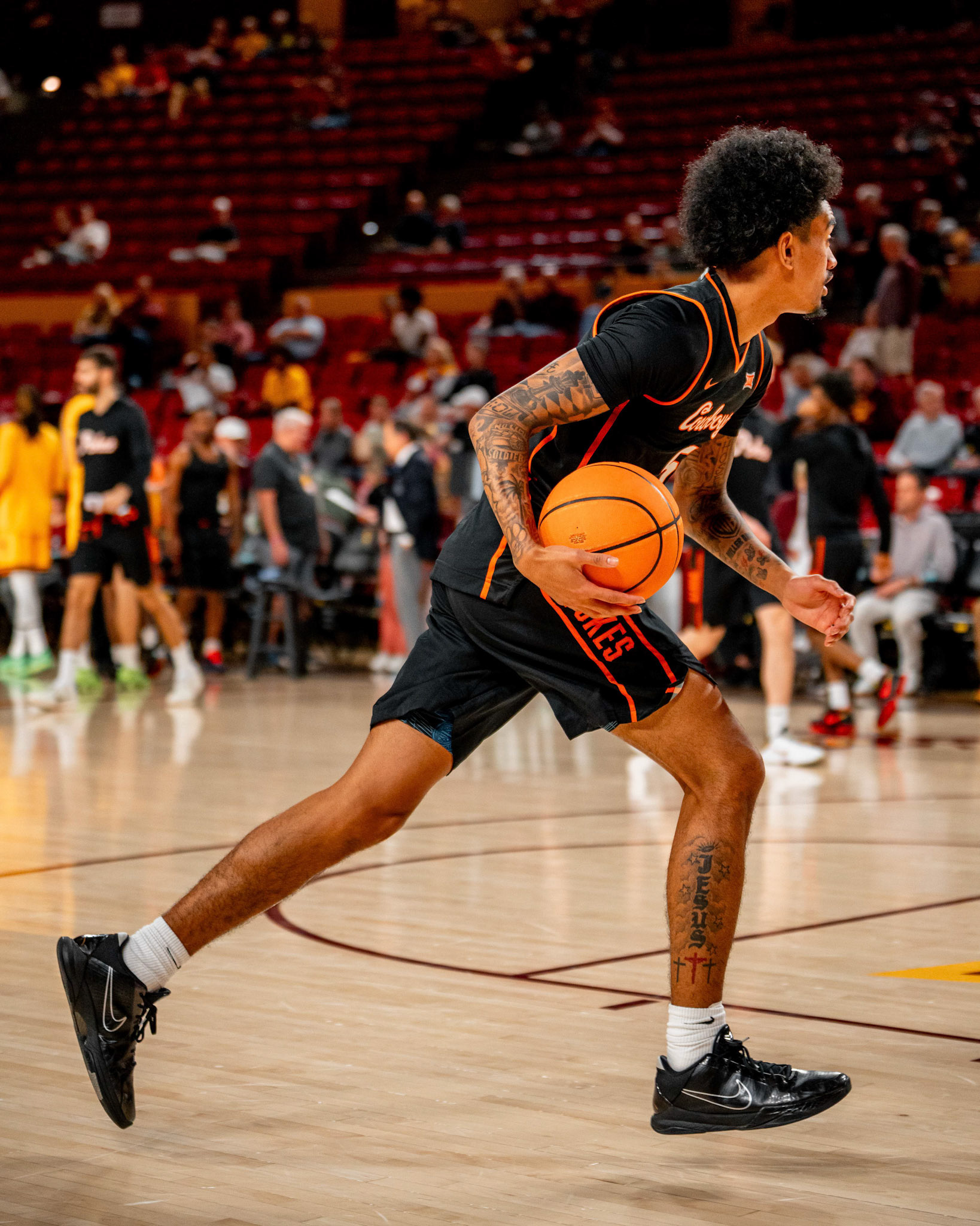 Image Taken at Oklahoma State Mens Basketball at Arizona State University, 10, 02, 2026, Desert Financial Arena, Tempe, Arizona. Carson Skidmore/OSU Athletics