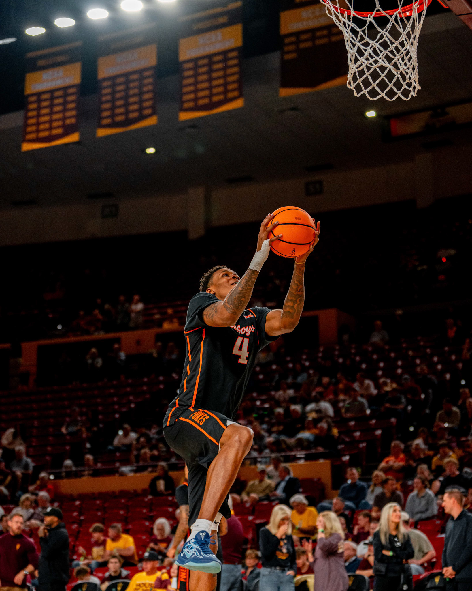 Image Taken at Oklahoma State Mens Basketball at Arizona State University, 10, 02, 2026, Desert Financial Arena, Tempe, Arizona. Carson Skidmore/OSU Athletics