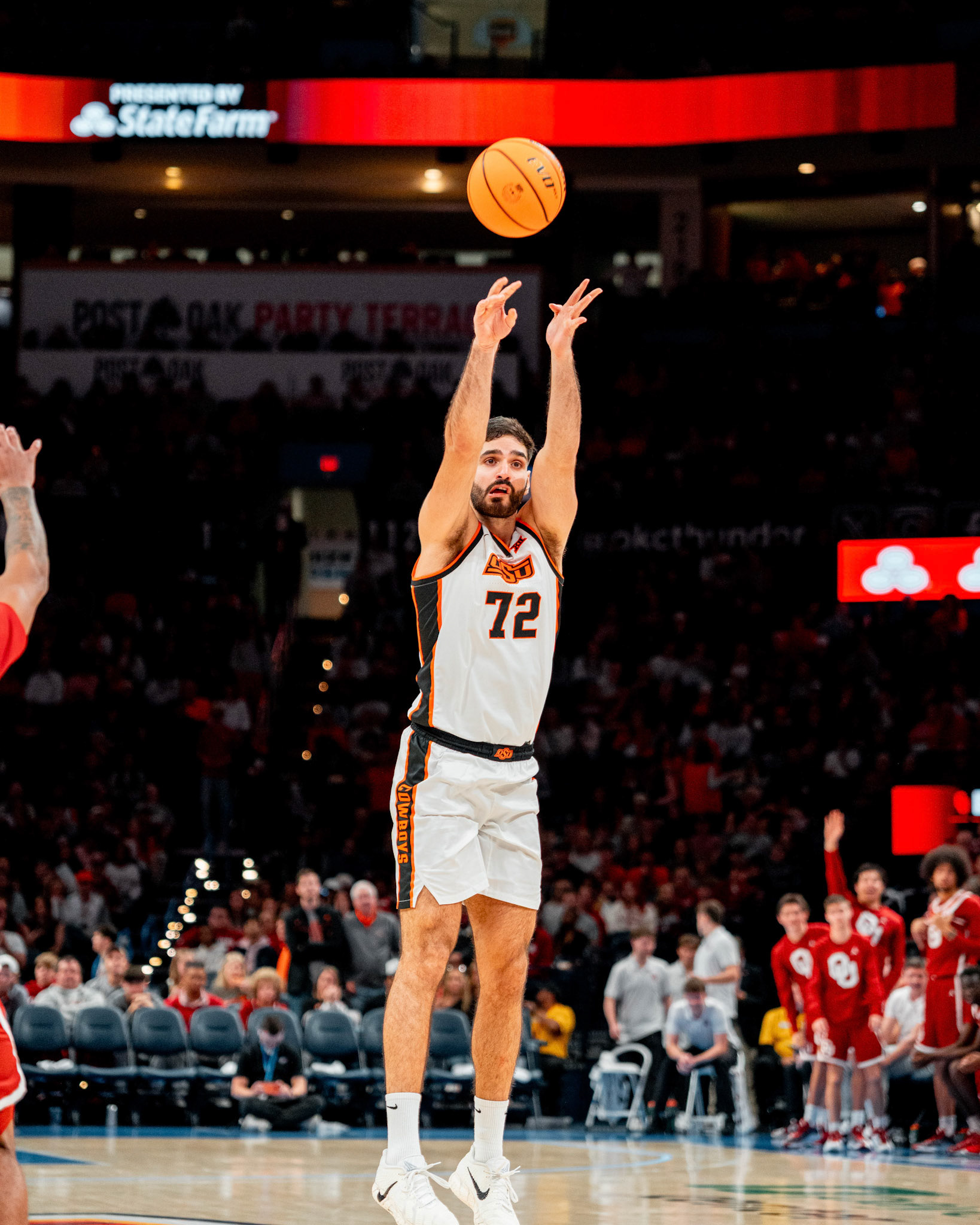 Image Taken at OkState vs Oklahoma, 13, 12, 2025, Paycom Center, Oklahoma City Oklahoma. Carson Skidmore/OSU Athletics