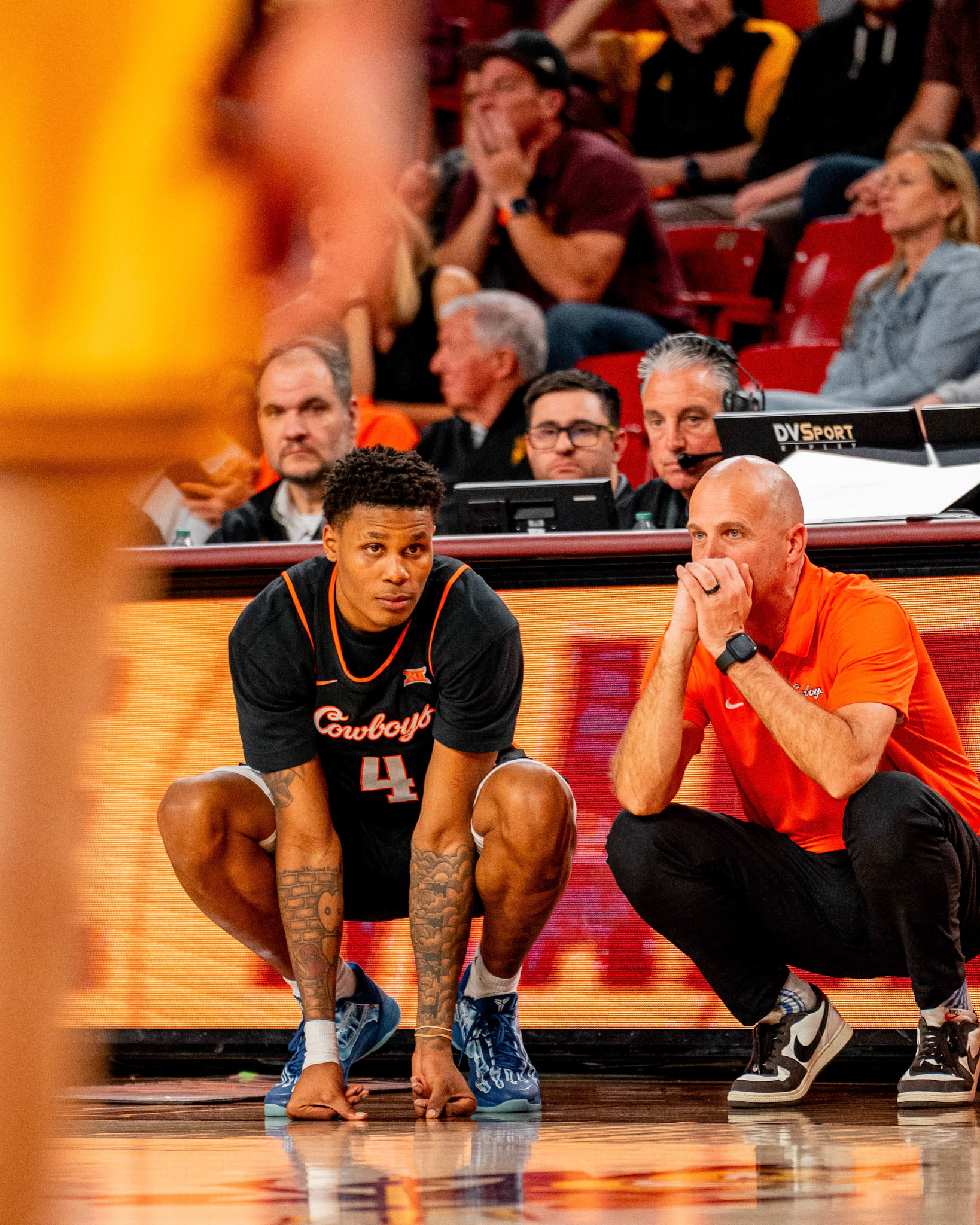 Image Taken at Oklahoma State Mens Basketball at Arizona State University, 10, 02, 2026, Desert Financial Arena, Tempe, Arizona. Carson Skidmore/OSU Athletics