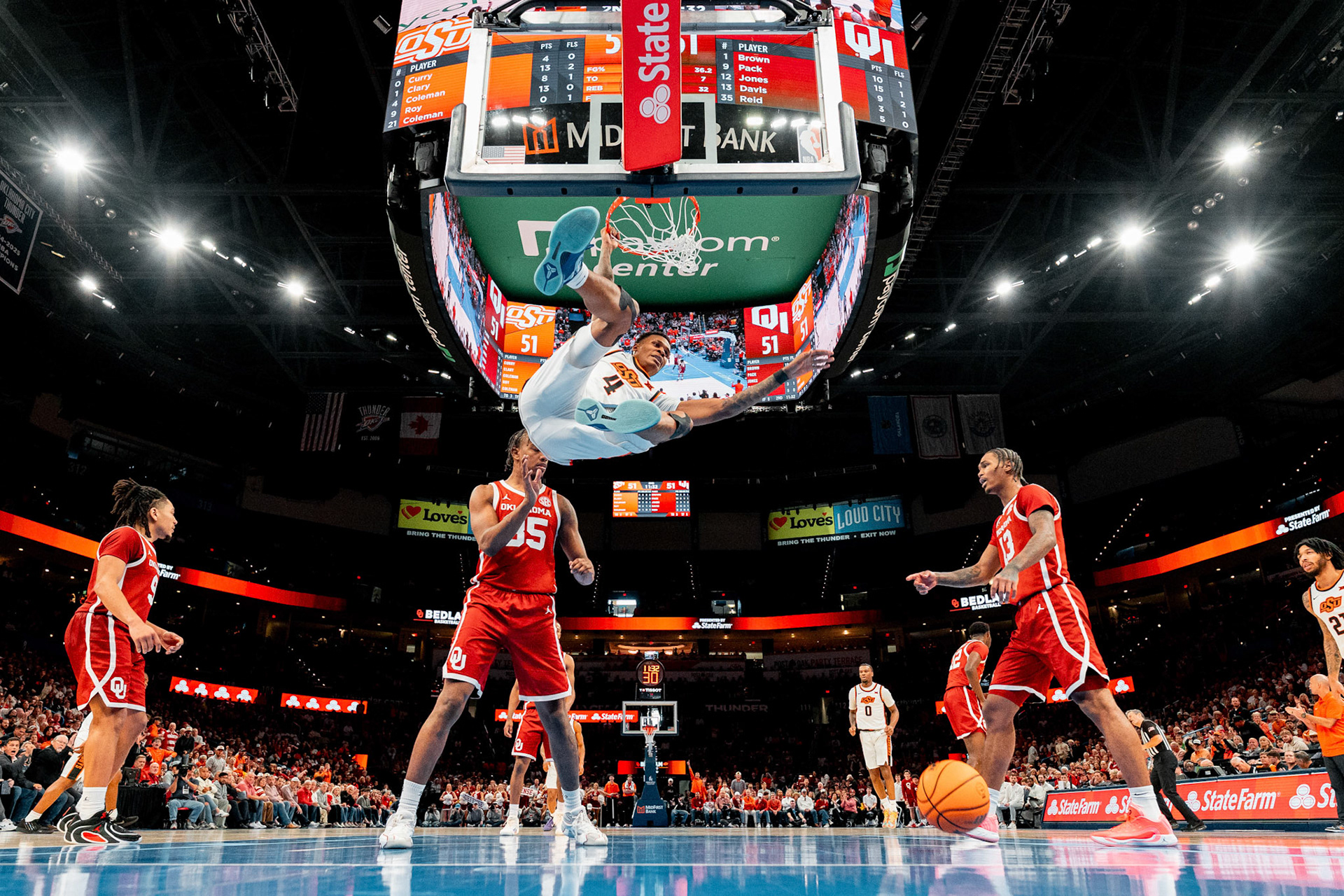 Image Taken at OkState vs Oklahoma, 13, 12, 2025, Paycom Center, Oklahoma City Oklahoma. Carson Skidmore/OSU Athletics