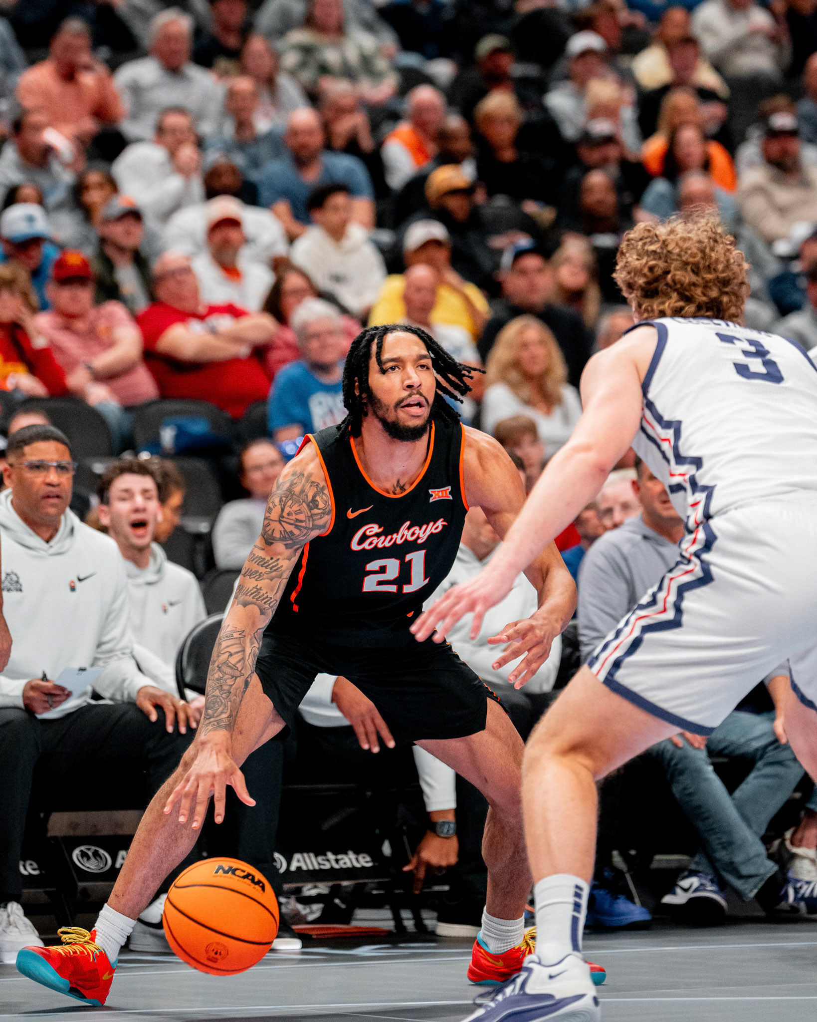 Image Taken at MBB vs TCU (Big 12 Tournamentt, 12, 03, 2026, T-Mobile Center, Kansas City Missouri. Carson Skidmore/OSU Athletics