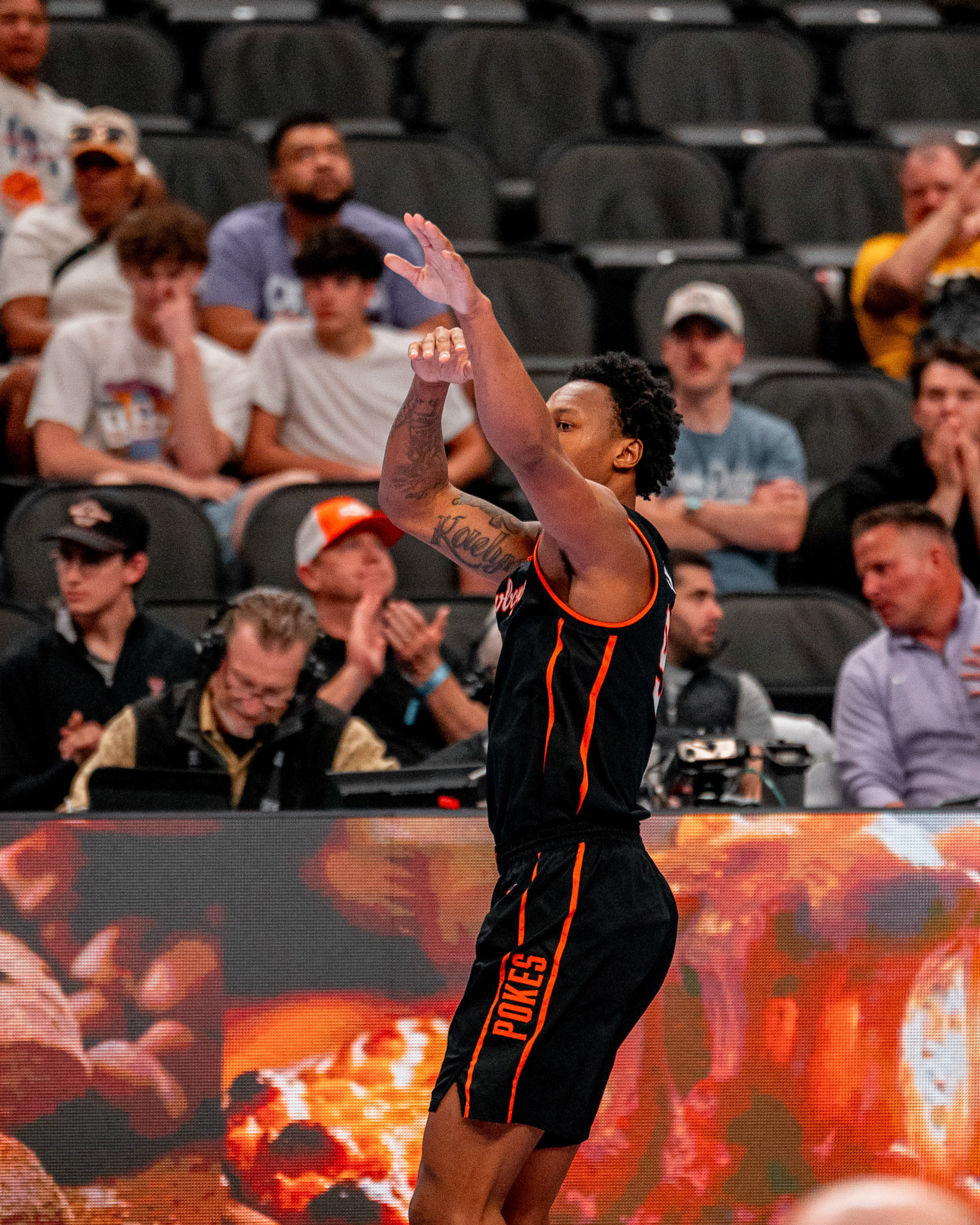 Image Taken at 2026 Phillips 66 Big 12 Men's Basketball Tournament, 11, 03, 2026, T-Mobile Center, Kansas City Missouri. Carson Skidmore/OSU Athletics