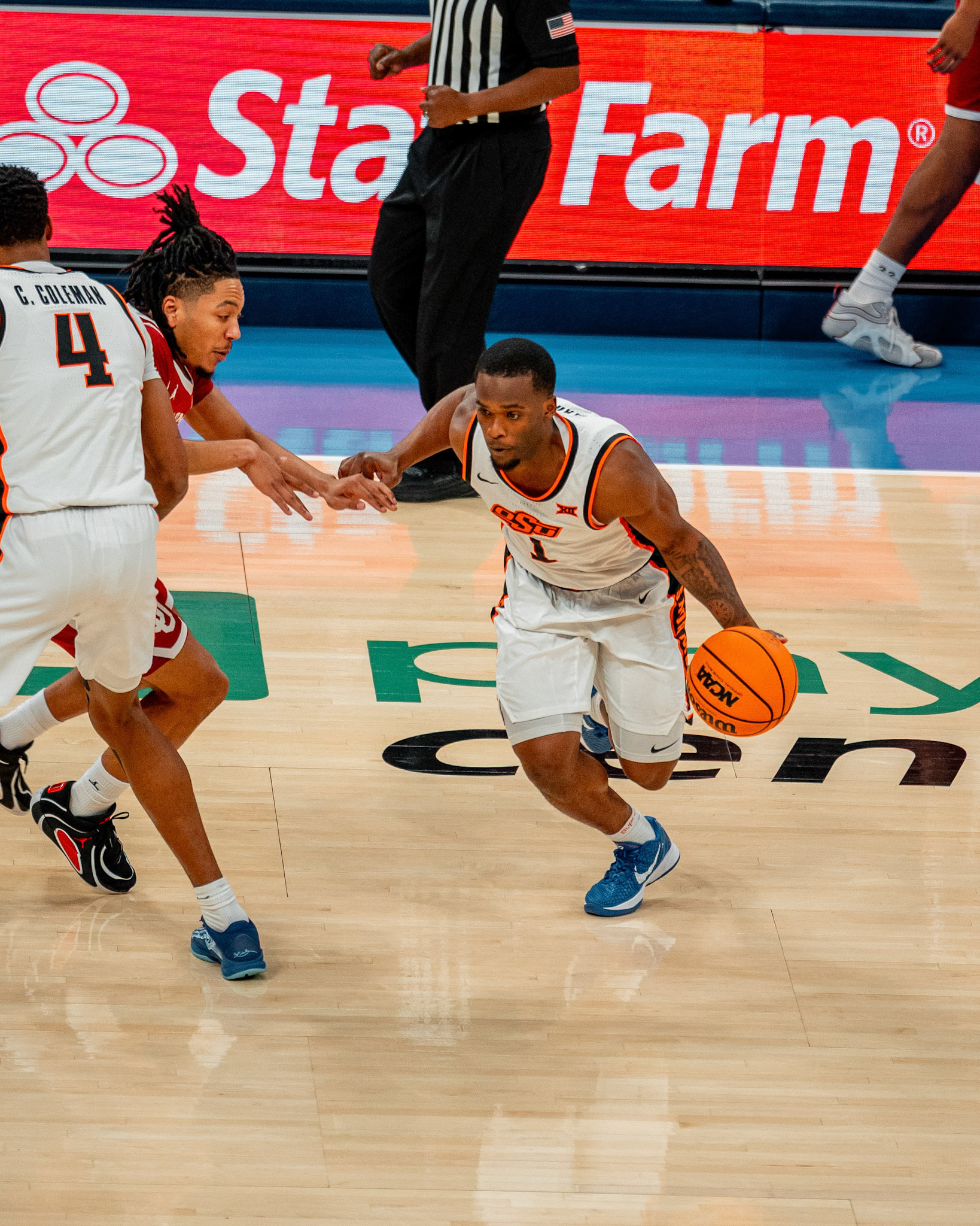 Image Taken at OkState vs Oklahoma, 13, 12, 2025, Paycom Center, Oklahoma City Oklahoma. Carson Skidmore/OSU Athletics