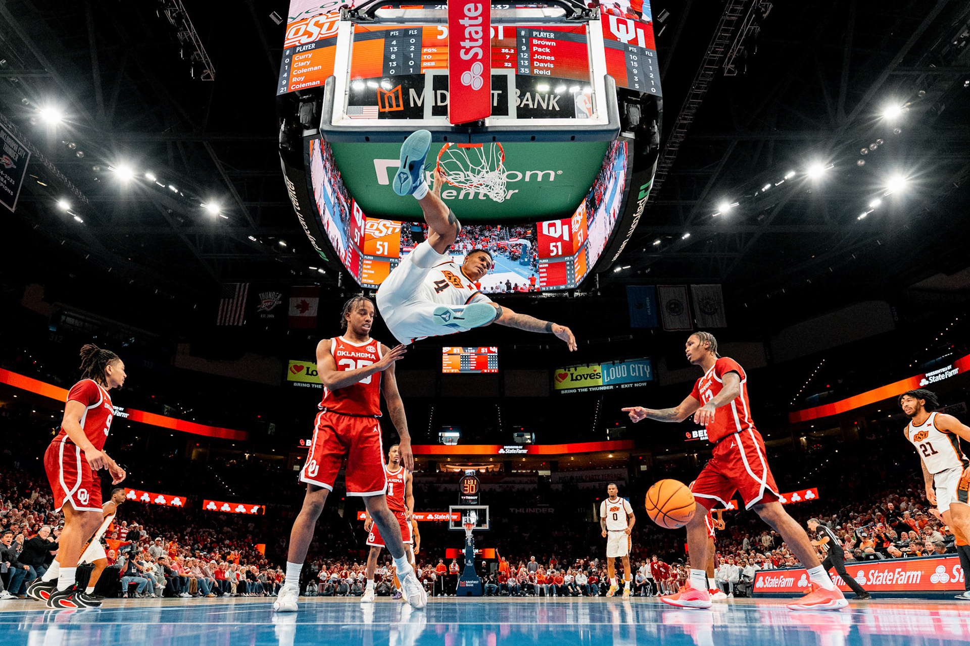 Image Taken at OkState vs Oklahoma, 13, 12, 2025, Paycom Center, Oklahoma City Oklahoma. Carson Skidmore/OSU Athletics