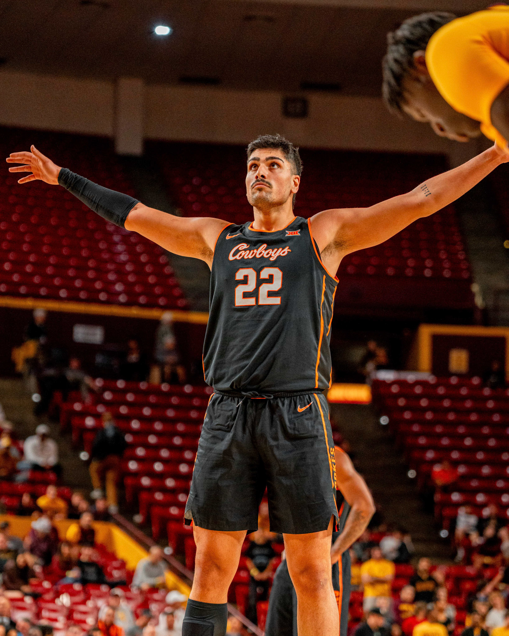 Image Taken at Oklahoma State Mens Basketball at Arizona State University, 10, 02, 2026, Desert Financial Arena, Tempe, Arizona. Carson Skidmore/OSU Athletics