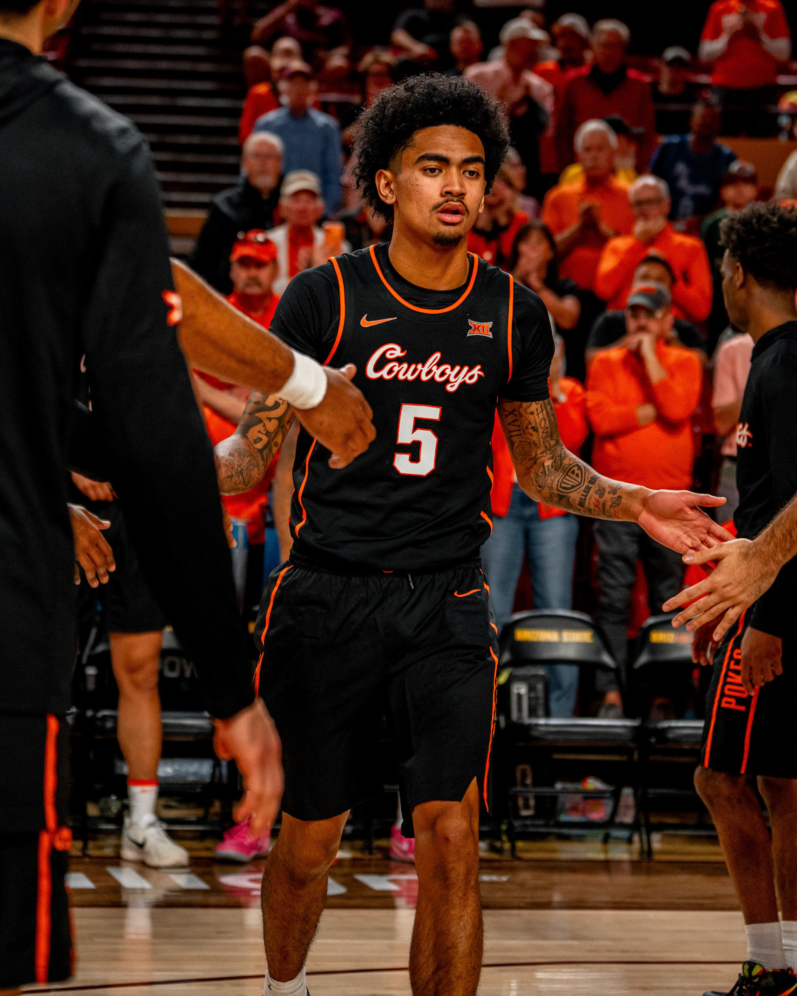 Image Taken at Oklahoma State Mens Basketball at Arizona State University, 10, 02, 2026, Desert Financial Arena, Tempe, Arizona. Carson Skidmore/OSU Athletics