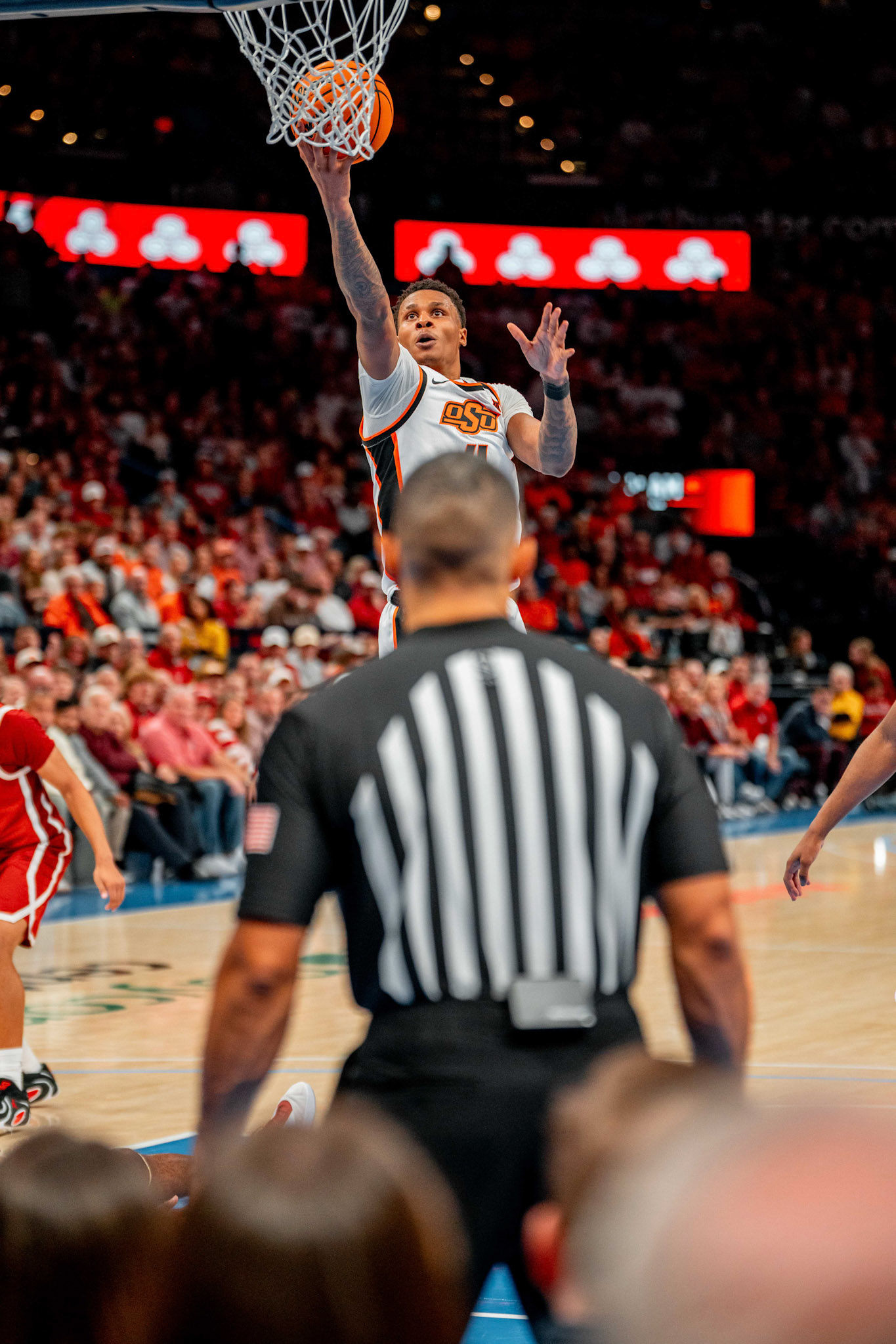 Image Taken at OkState vs Oklahoma, 13, 12, 2025, Paycom Center, Oklahoma City Oklahoma. Carson Skidmore/OSU Athletics