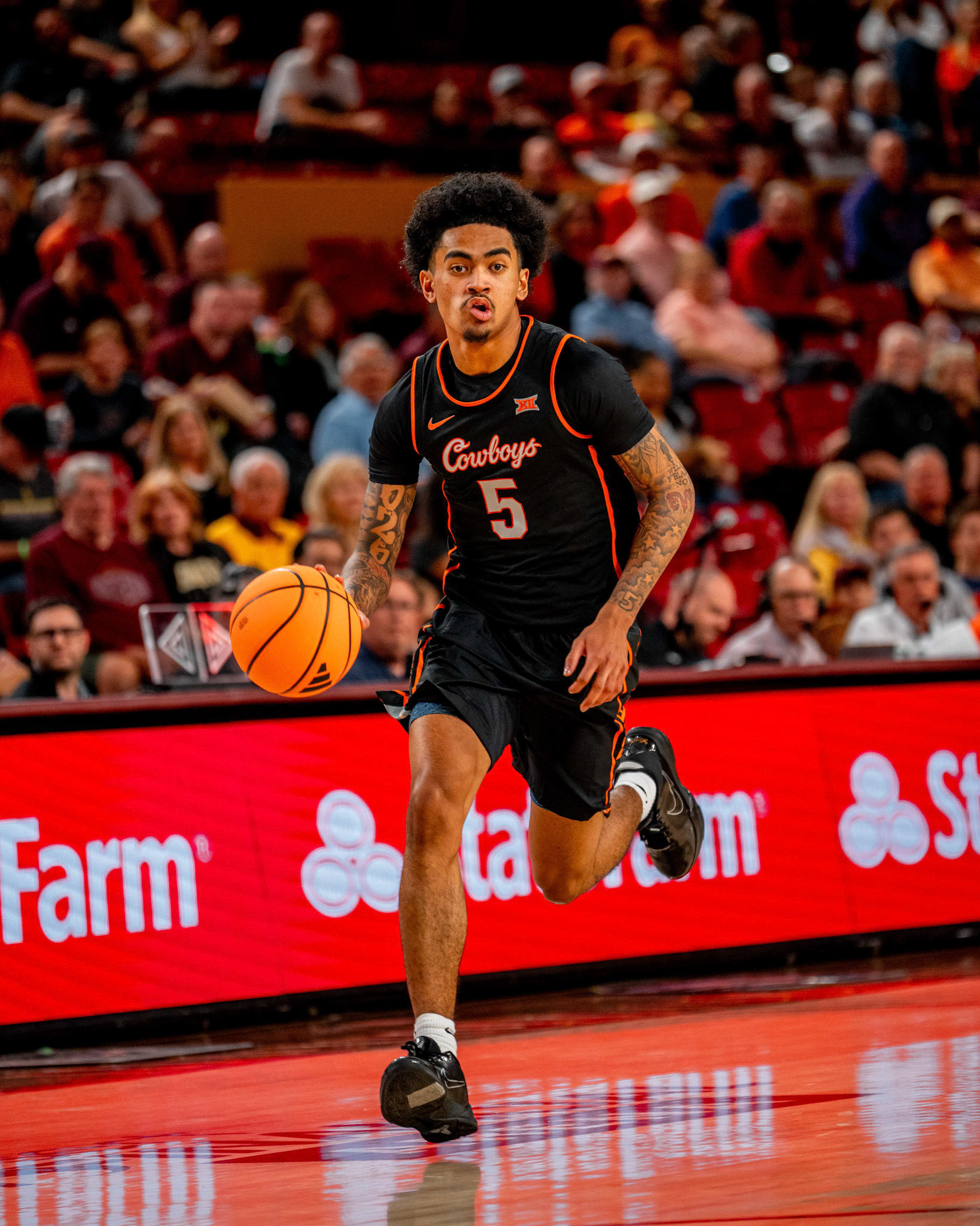 Image Taken at Oklahoma State Mens Basketball at Arizona State University, 10, 02, 2026, Desert Financial Arena, Tempe, Arizona. Carson Skidmore/OSU Athletics