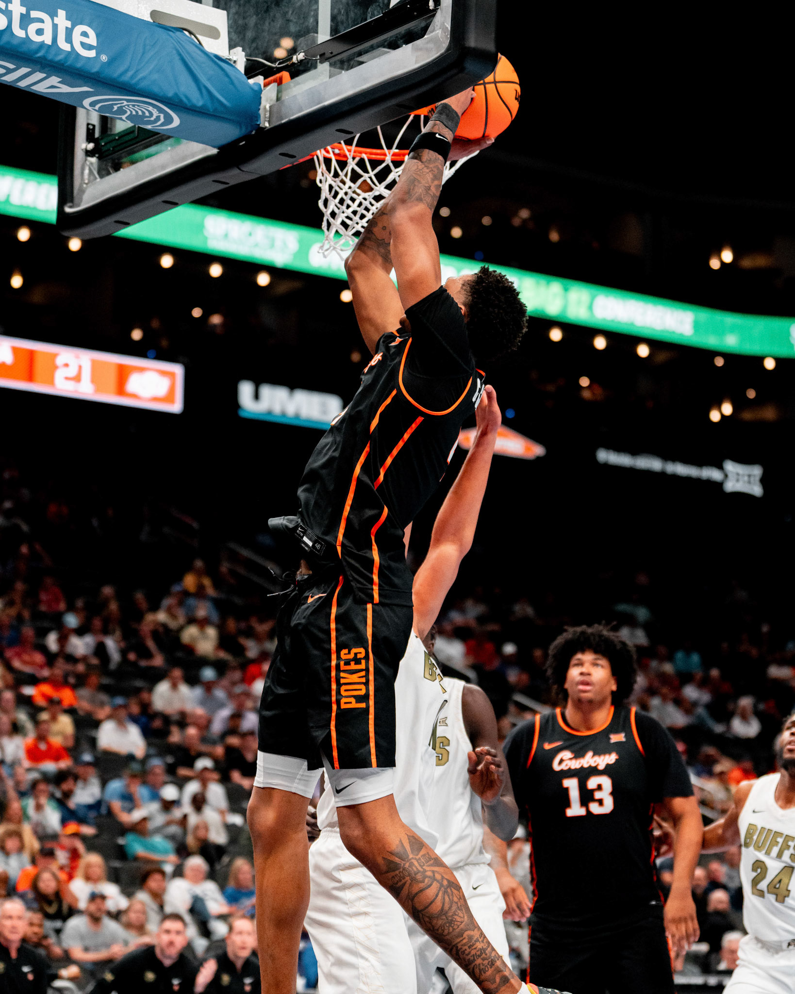 Image Taken at 2026 Phillips 66 Big 12 Men's Basketball Tournament, 11, 03, 2026, T-Mobile Center, Kansas City Missouri. Carson Skidmore/OSU Athletics